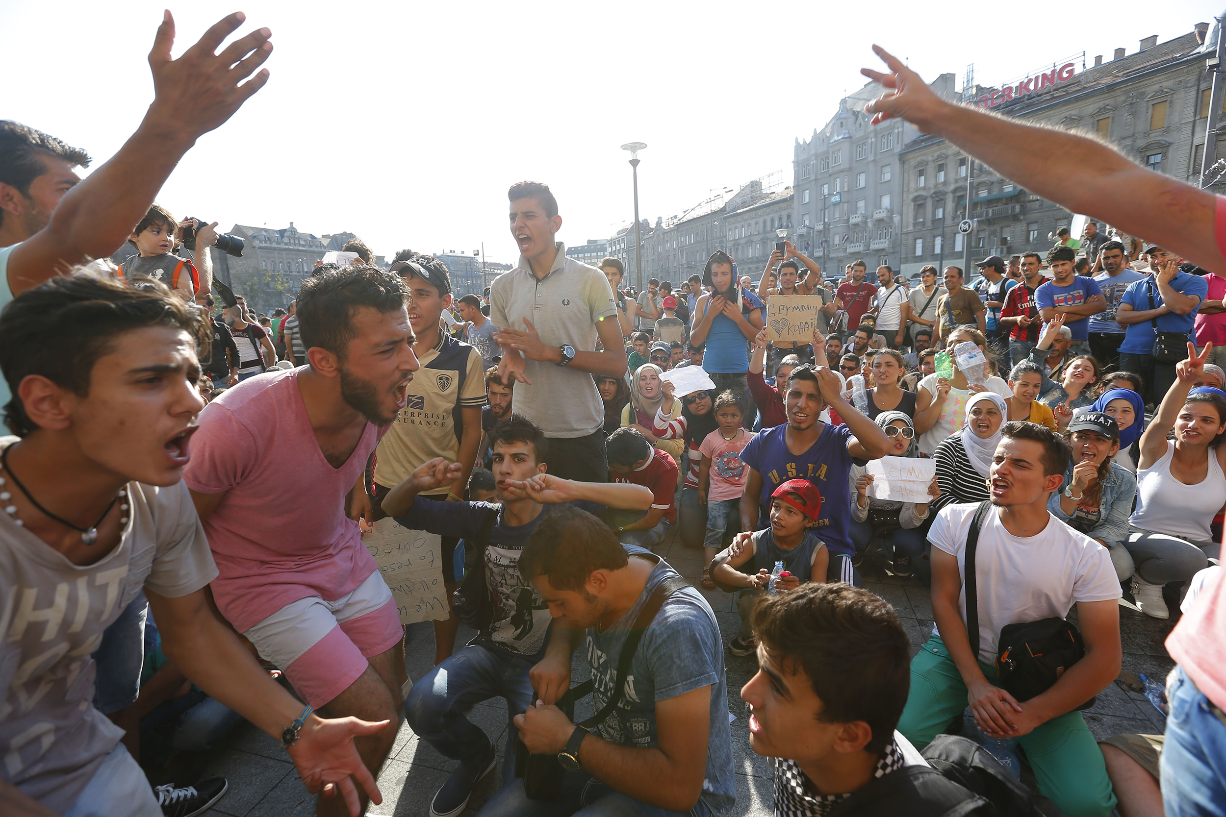 Imigranti protestují v Budapešti