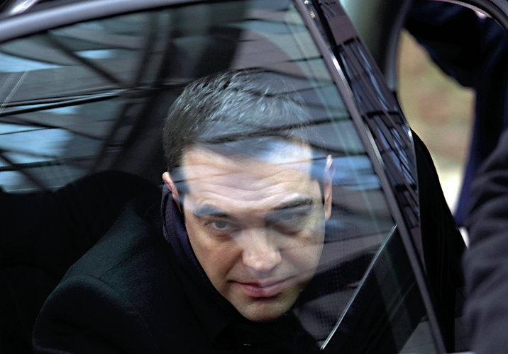 Greek Prime Minister Alexis Tsipras arrives at a European Union leaders summit in Brussels March 19