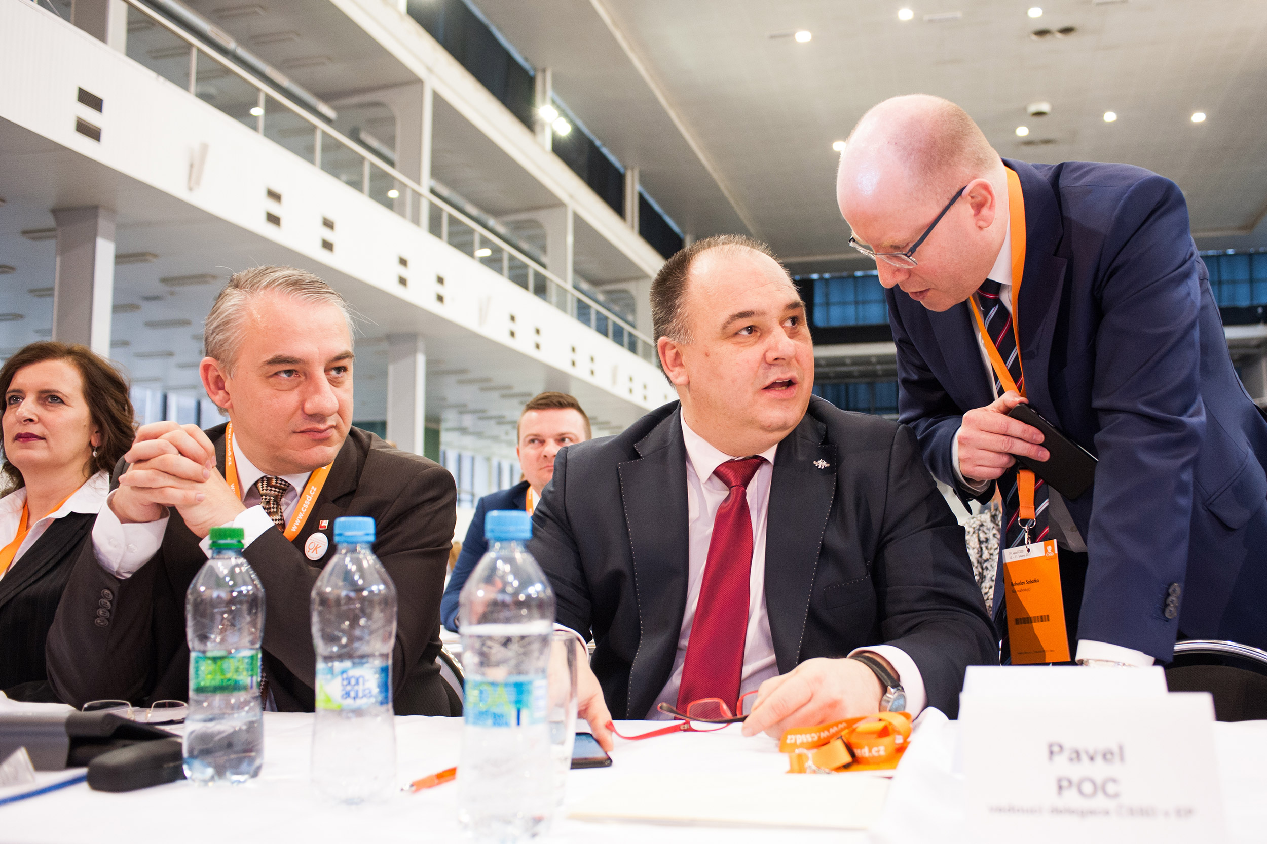 Sjezd ČSSD: Jan Birke a Bohuslav Sobotka