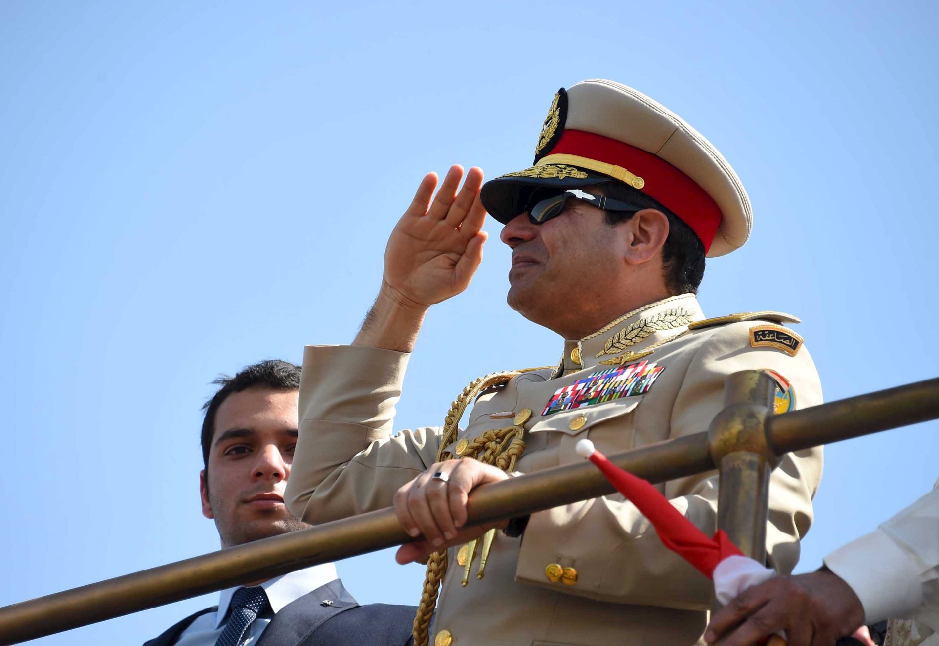 Egyptský prezident se účastní slavnostního otevření nové větve Suezského průplavu, 2015