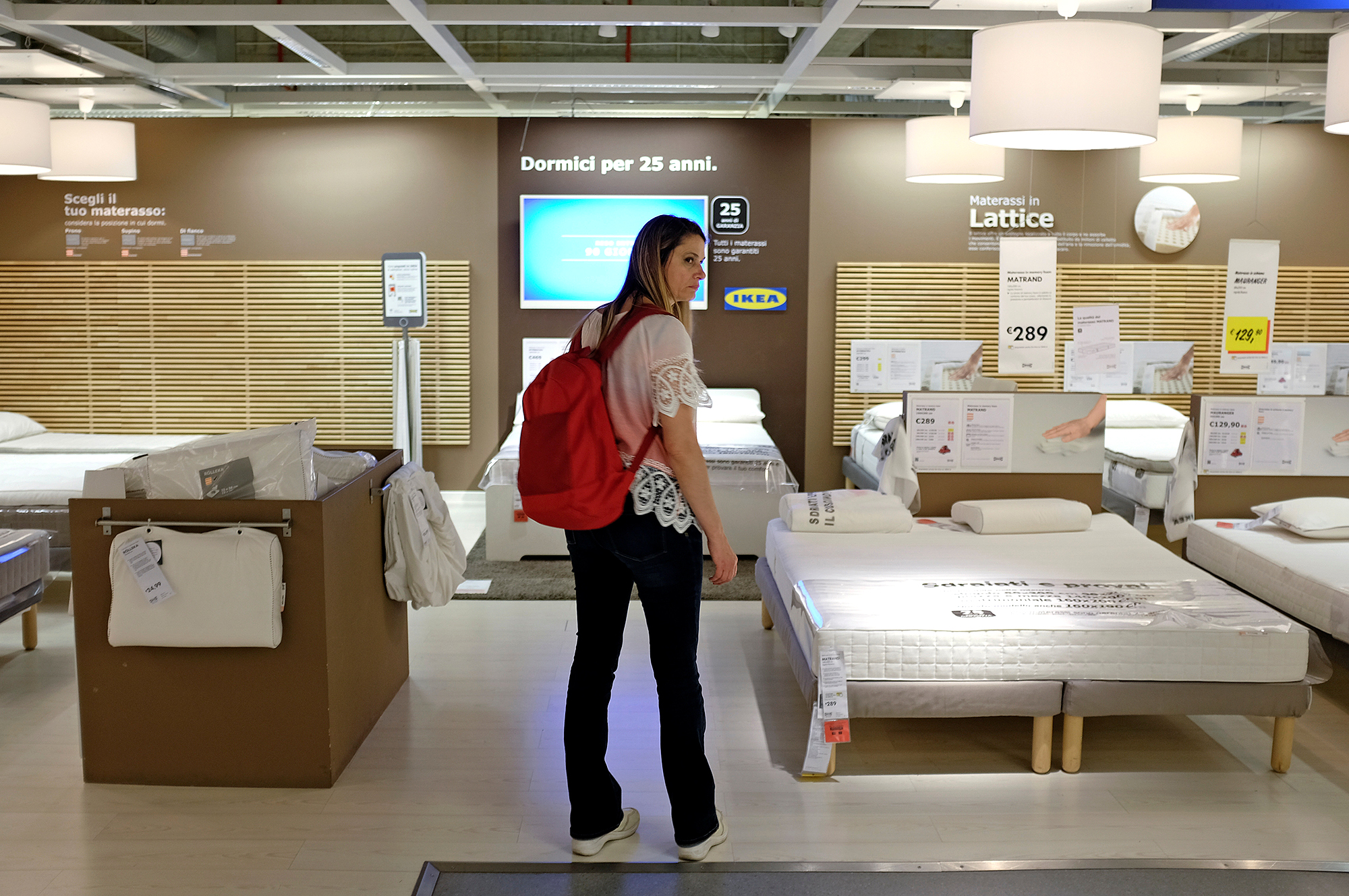 A woman is seen in an Ikea shop in a mall in Rome, Italy, May 19, 2017. REUTERS/Max Rossi - RC1D1047A910