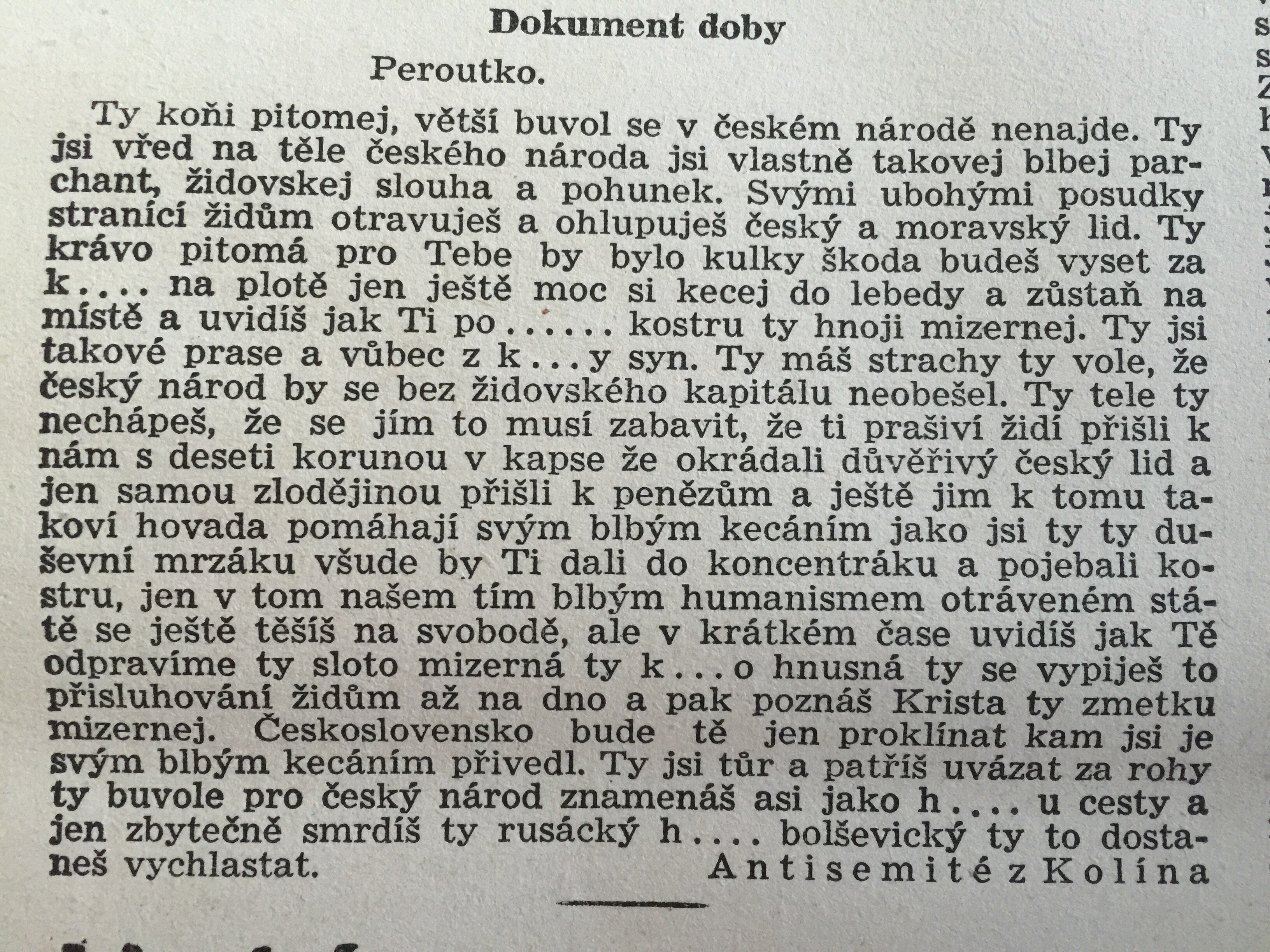 Přítomnost, 1938