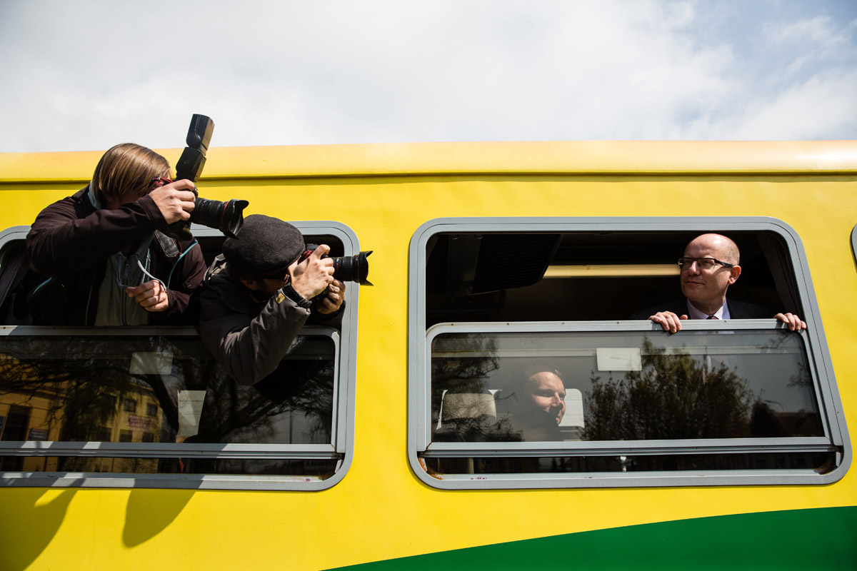 Bohuslav Sobotka během kampaně do Evropského parlamentu, duben, foto: Milan Jaroš