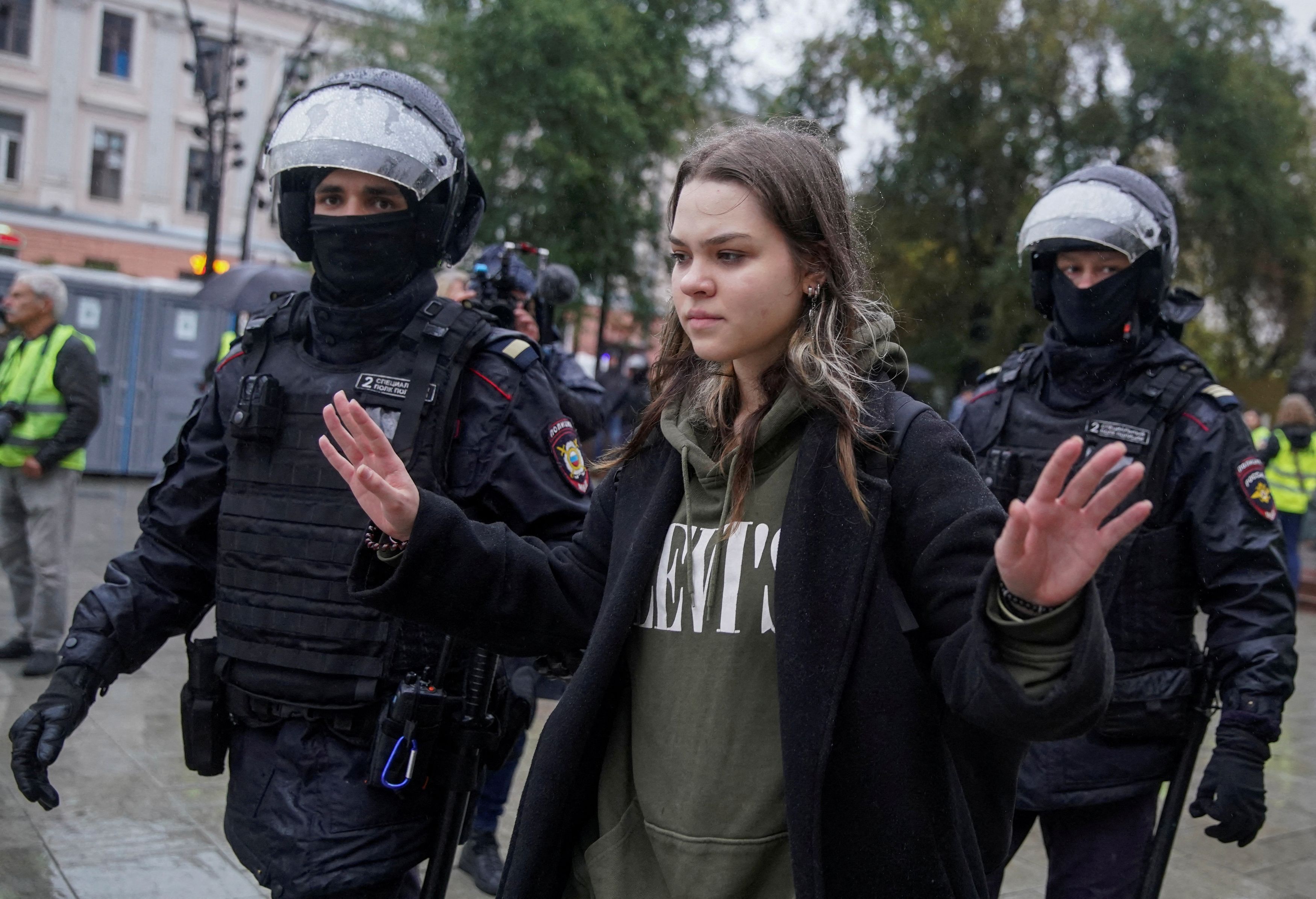 Protest proti mobilizaci, září 2022
