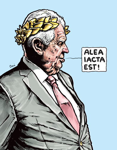 Zeman - karikatura - Respekt