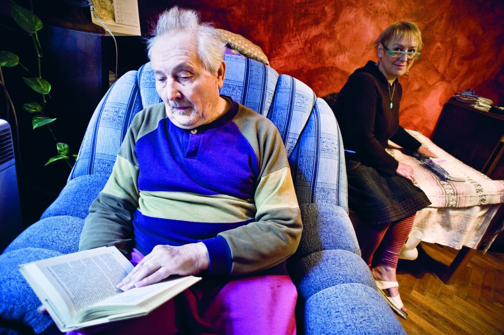 Profesor češtiny a cizích jazyků Svatopluk Müller se svojí dcerou Hanou.