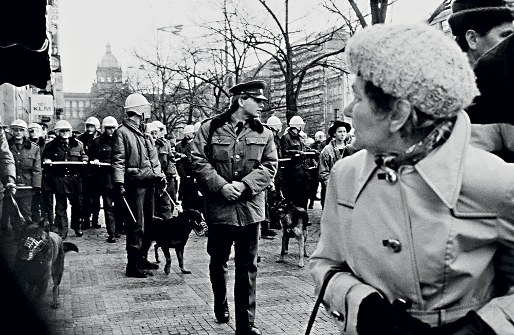 Václavské nám., leden 1989