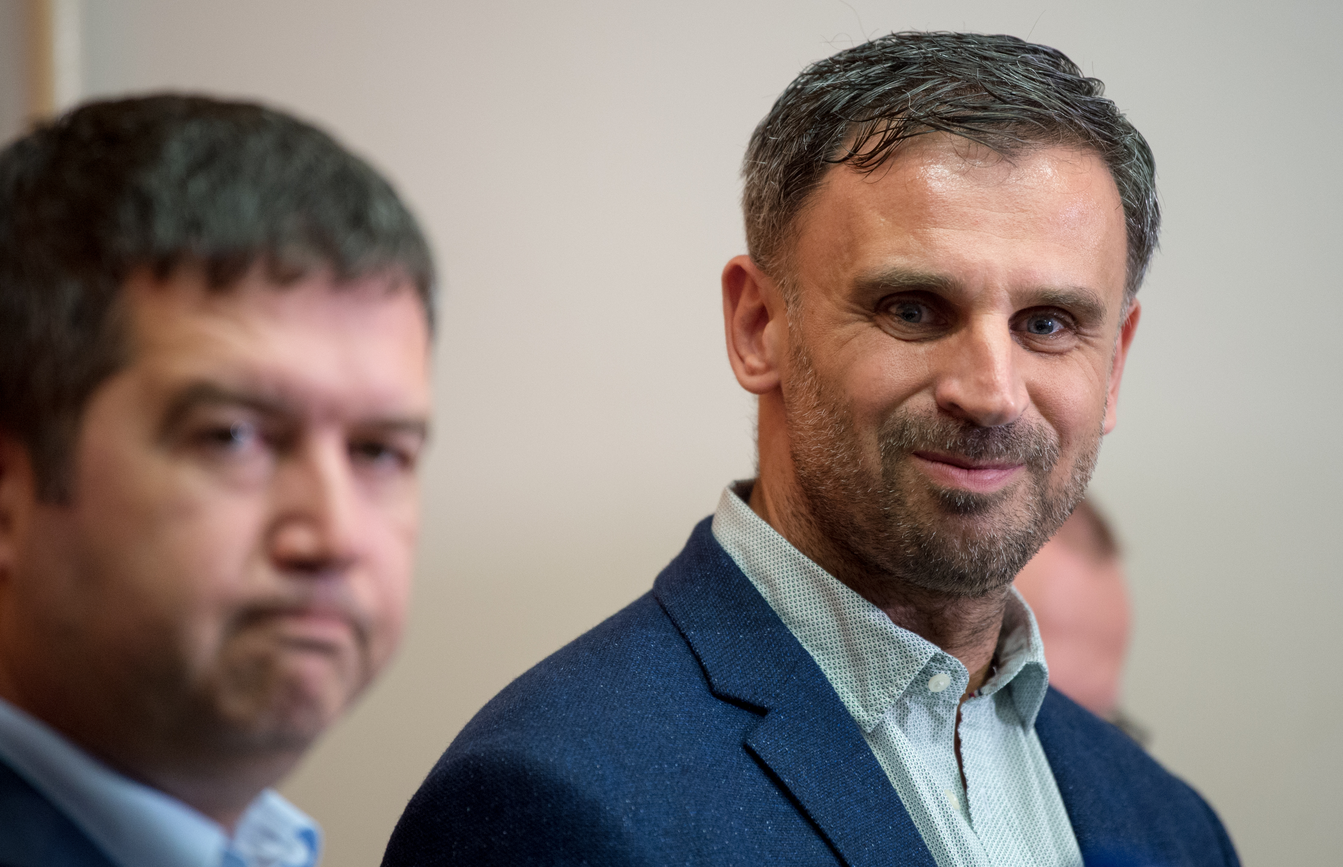 Jednání ústředního výkonného výboru ČSSD v Hradci Králové: Jiří Zimola a Jan Hamáček