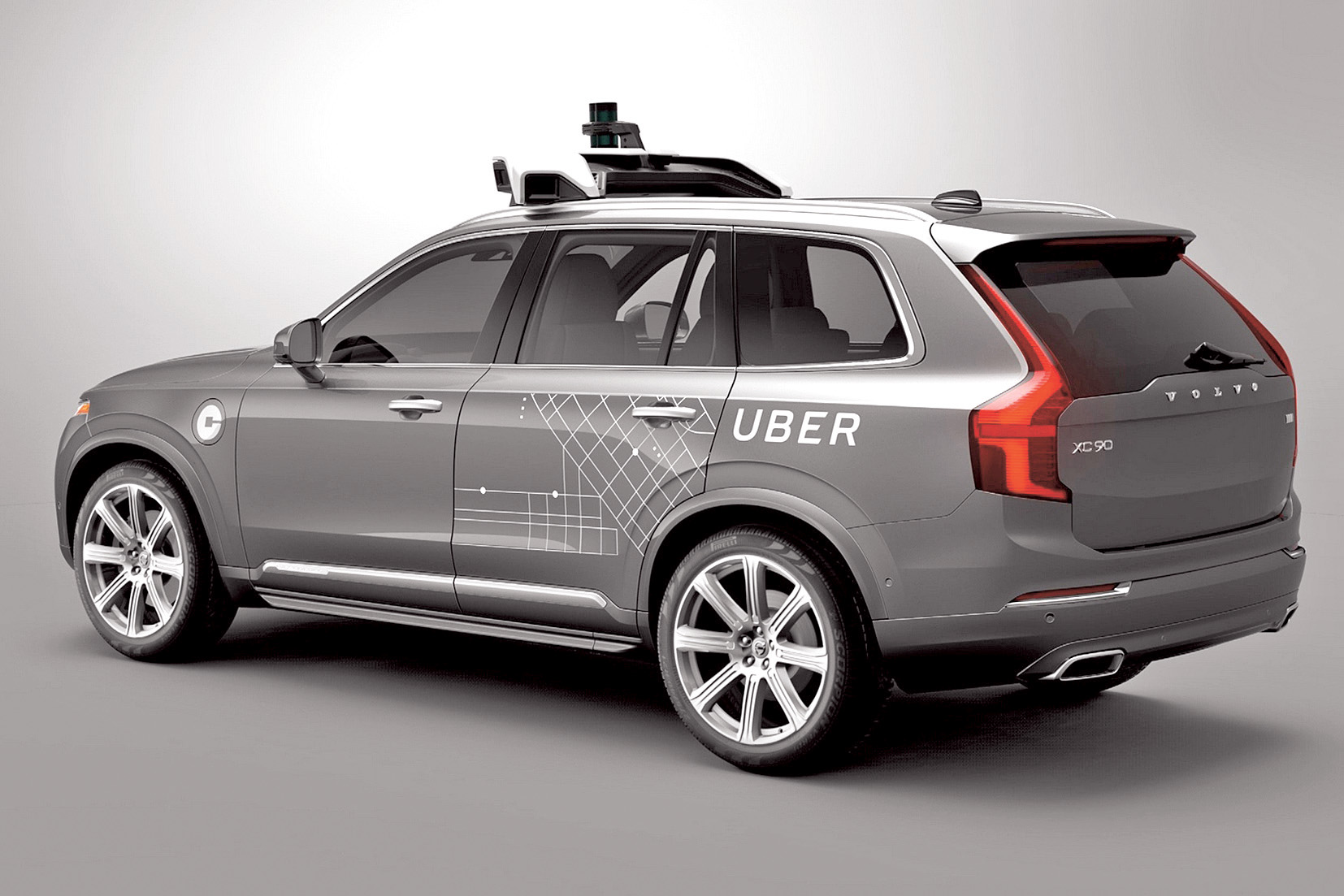 Taxík pro dobrodružné povahy. (Jeden z robotizovaných vozů Volvo, které Uber začne používat v Pittsburghu)