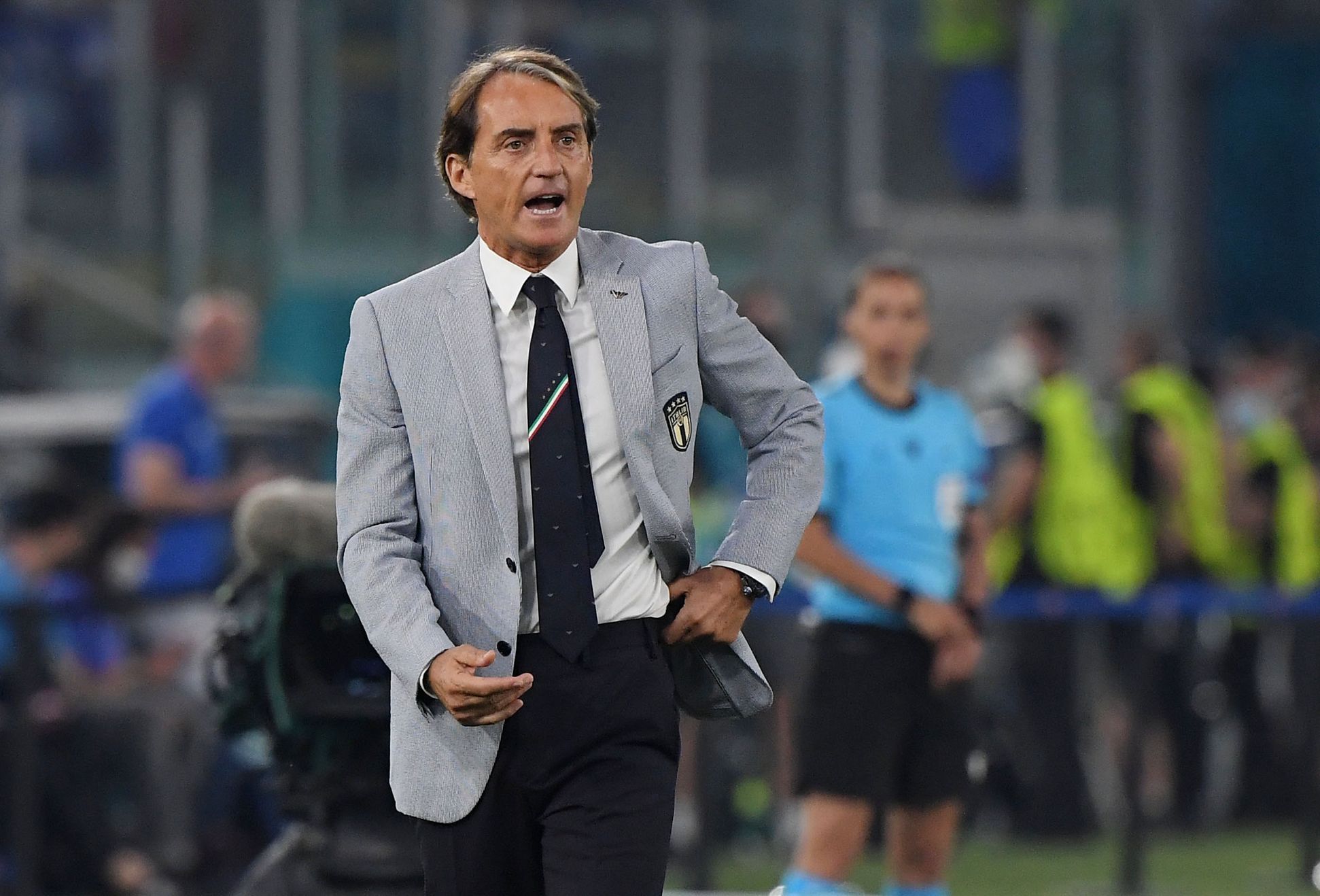 Italský trenér Roberto Mancini 
