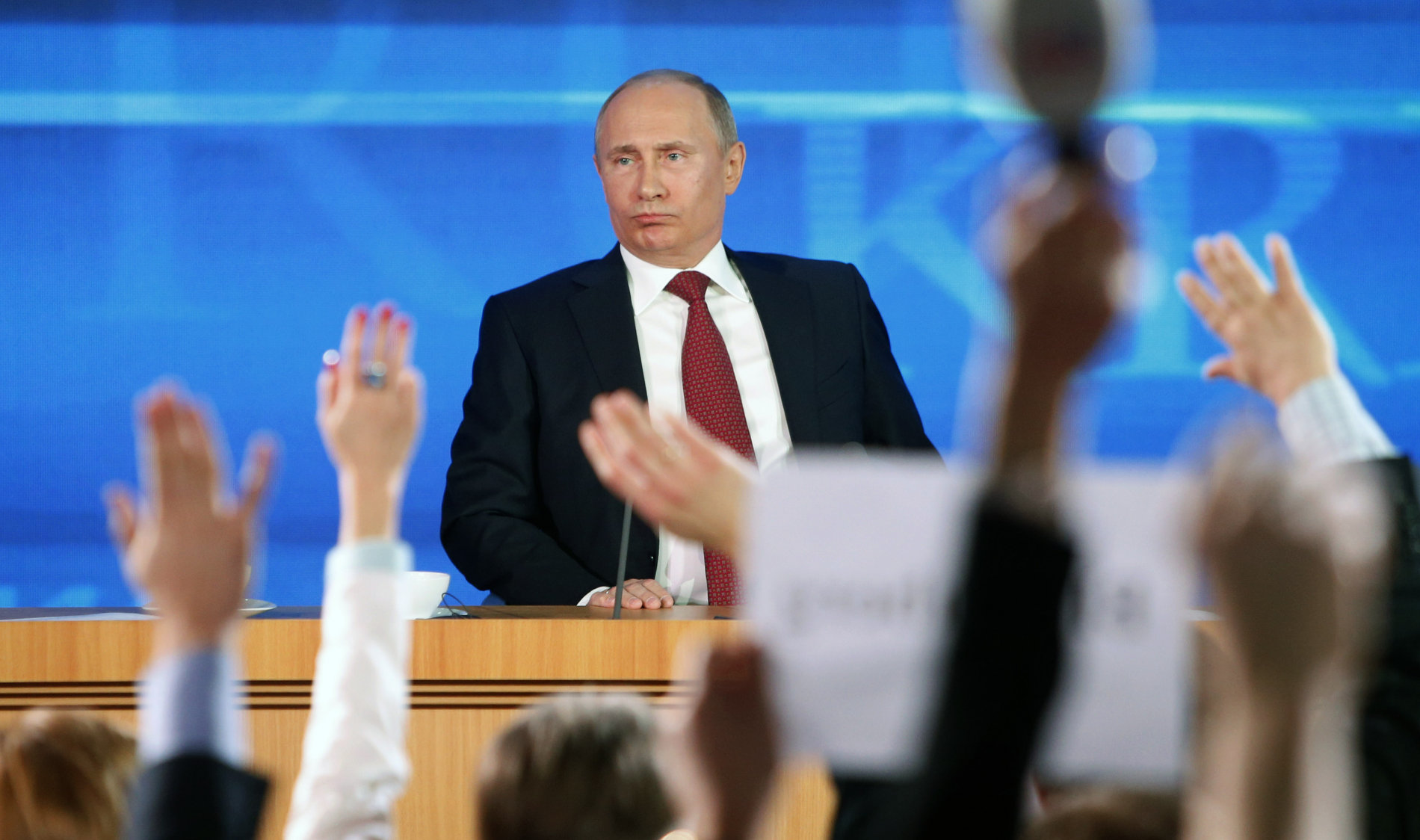 Vladimir Putin na tiskové konferenci