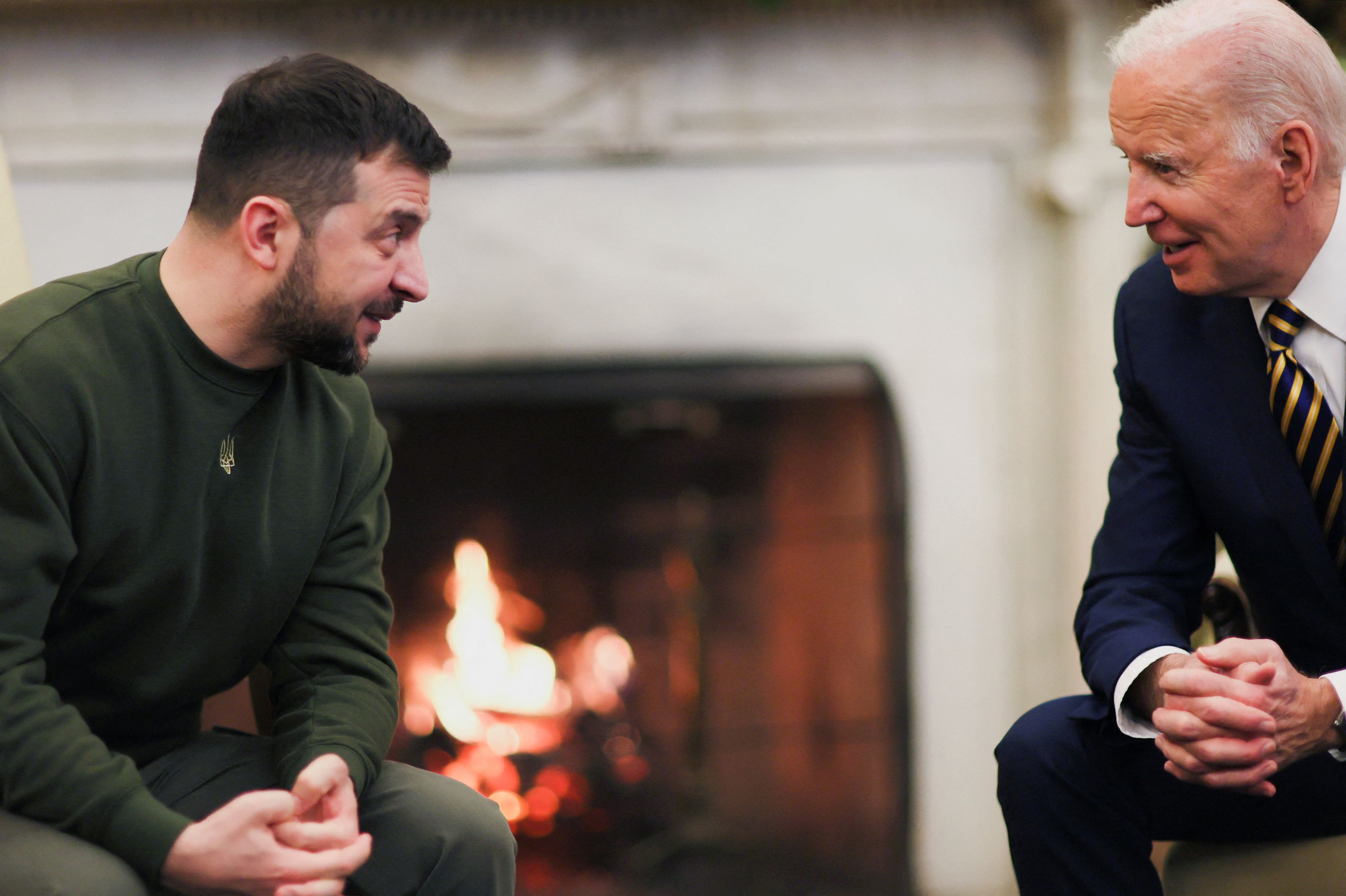 Joe Biden a Volodymyr Zelenskyj v Bílém domě