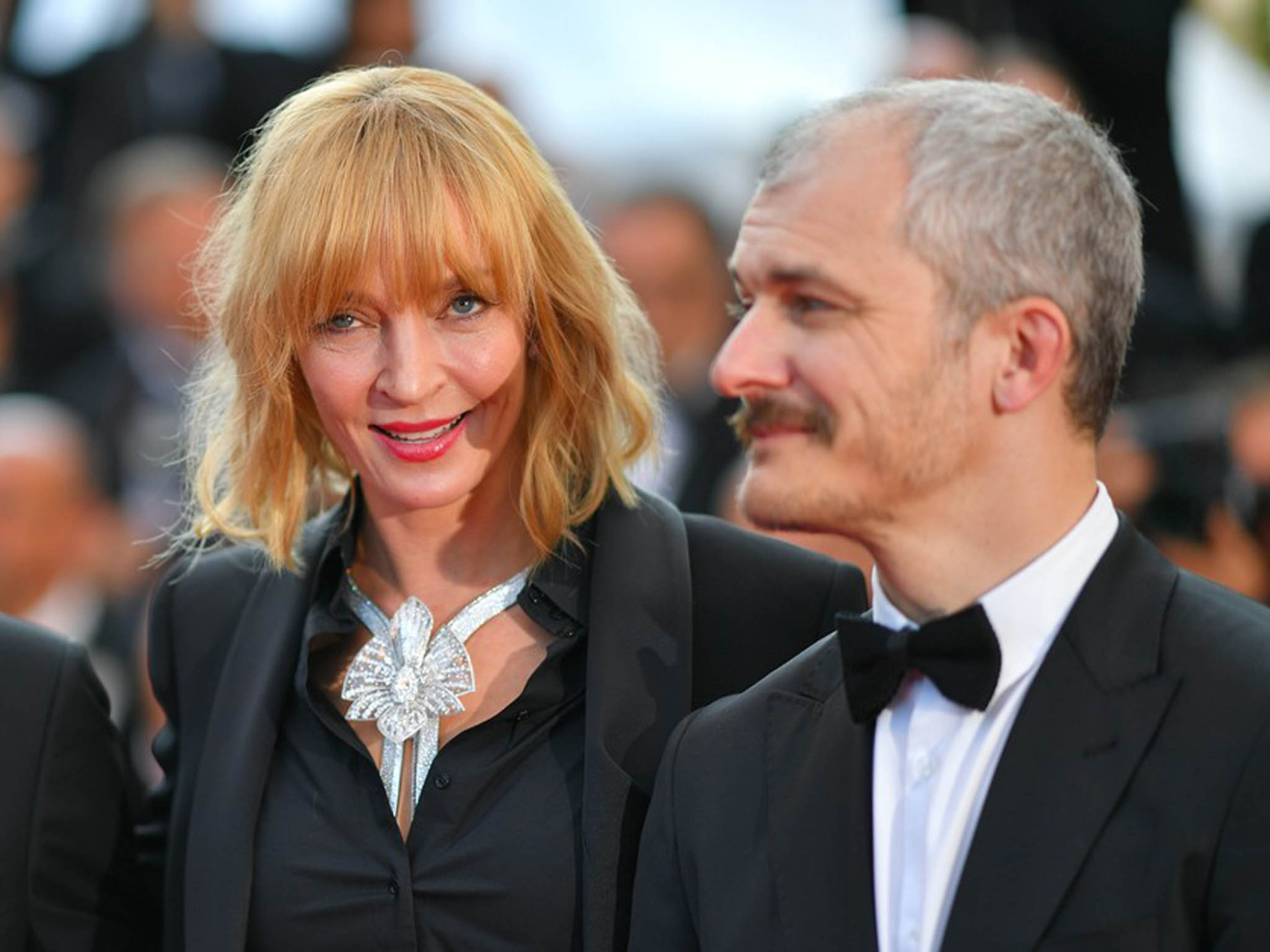 Uma Thurman s uměleckým ředitelem karlovarského festivalu Karlem Ochem. Společně byli v Cannes v roce 2017 členy poroty Un certain regard