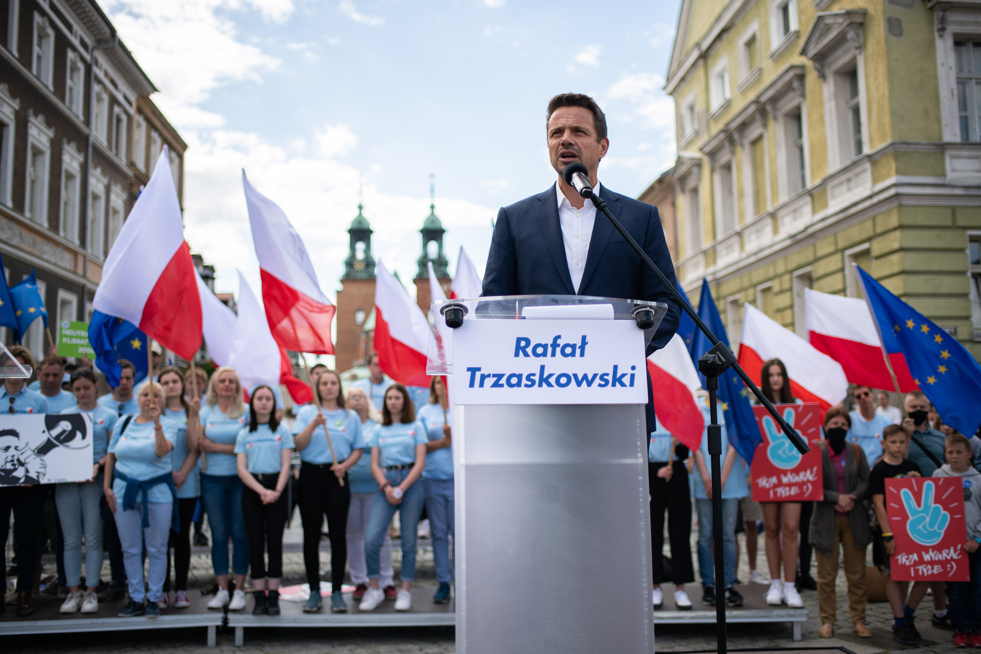 Předvolební mítink Rafała Trzaskowského - ilustrační foto 