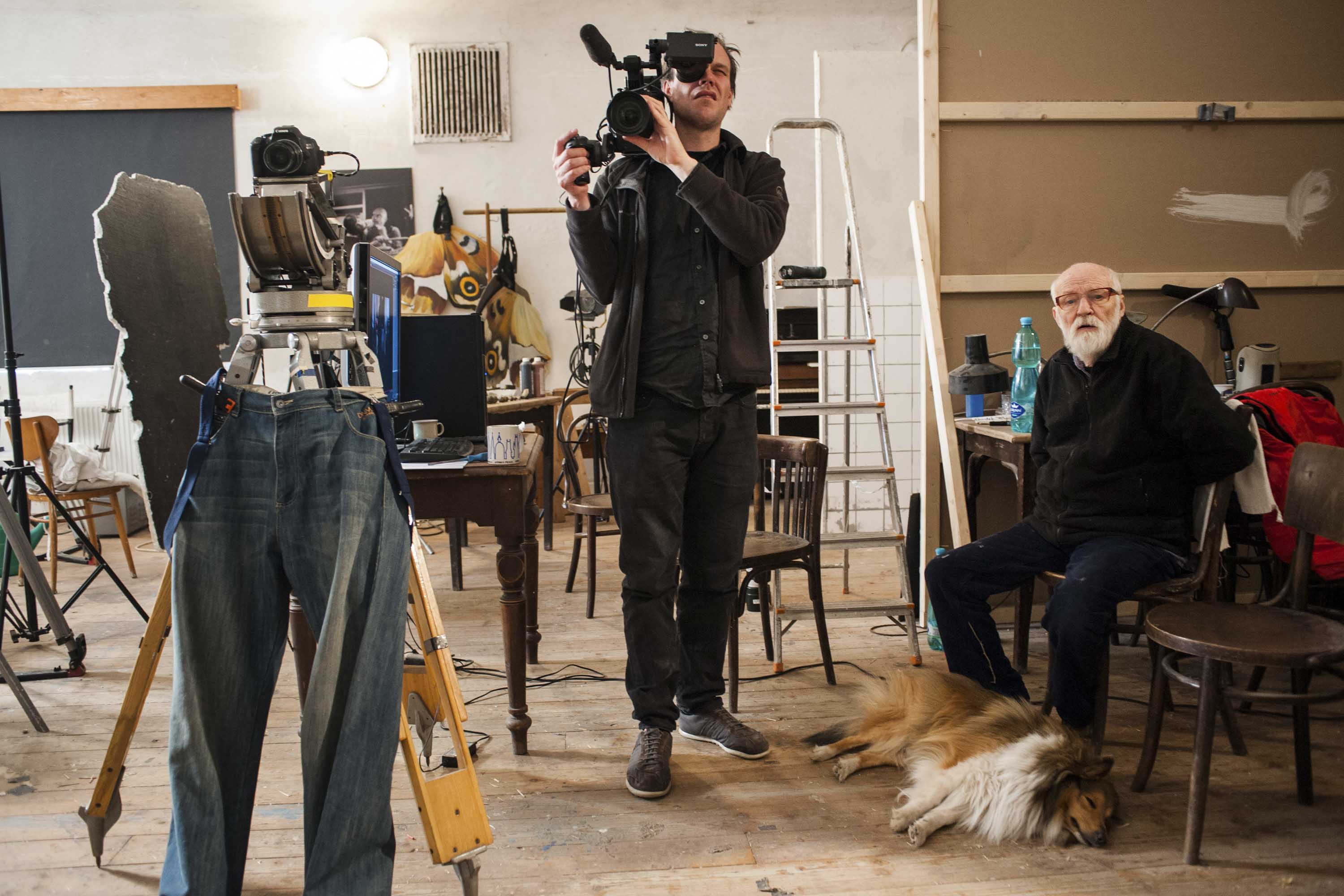 Jan Švankmajer, natáčení filmu Ze života hmyzu, duben 2017