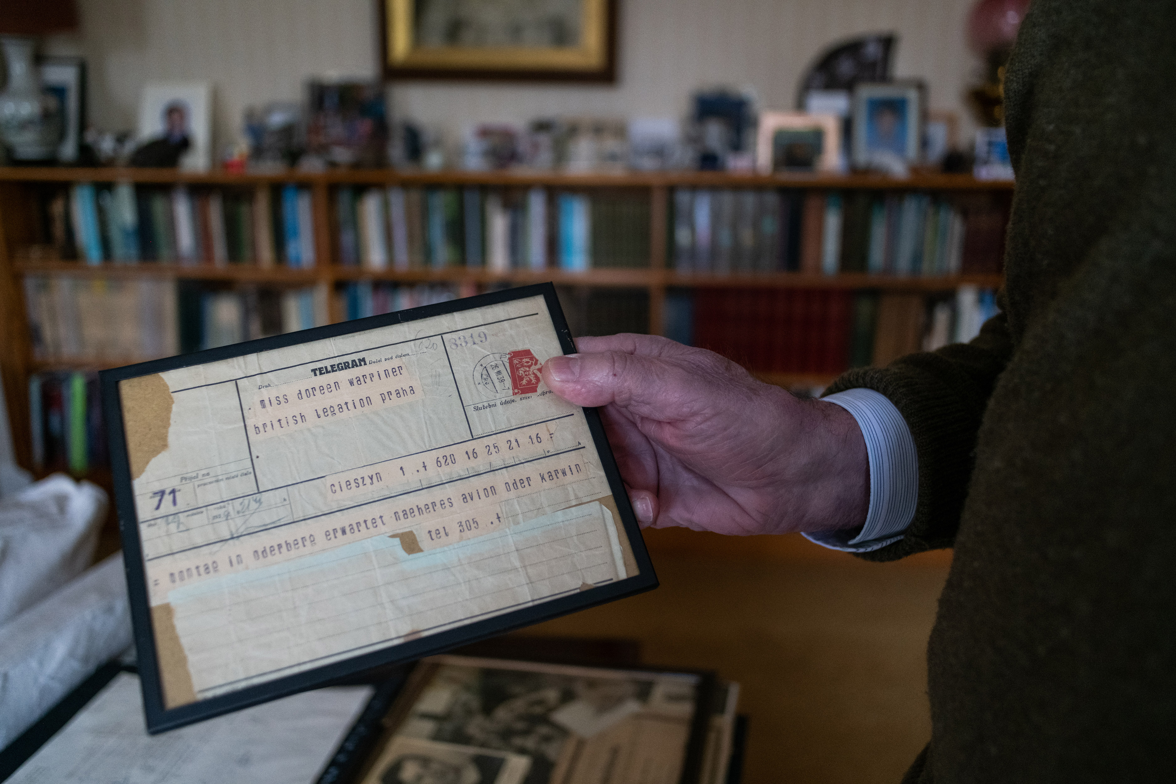 Telegram pro Doreen Warrinerovou z 26. března 1939.