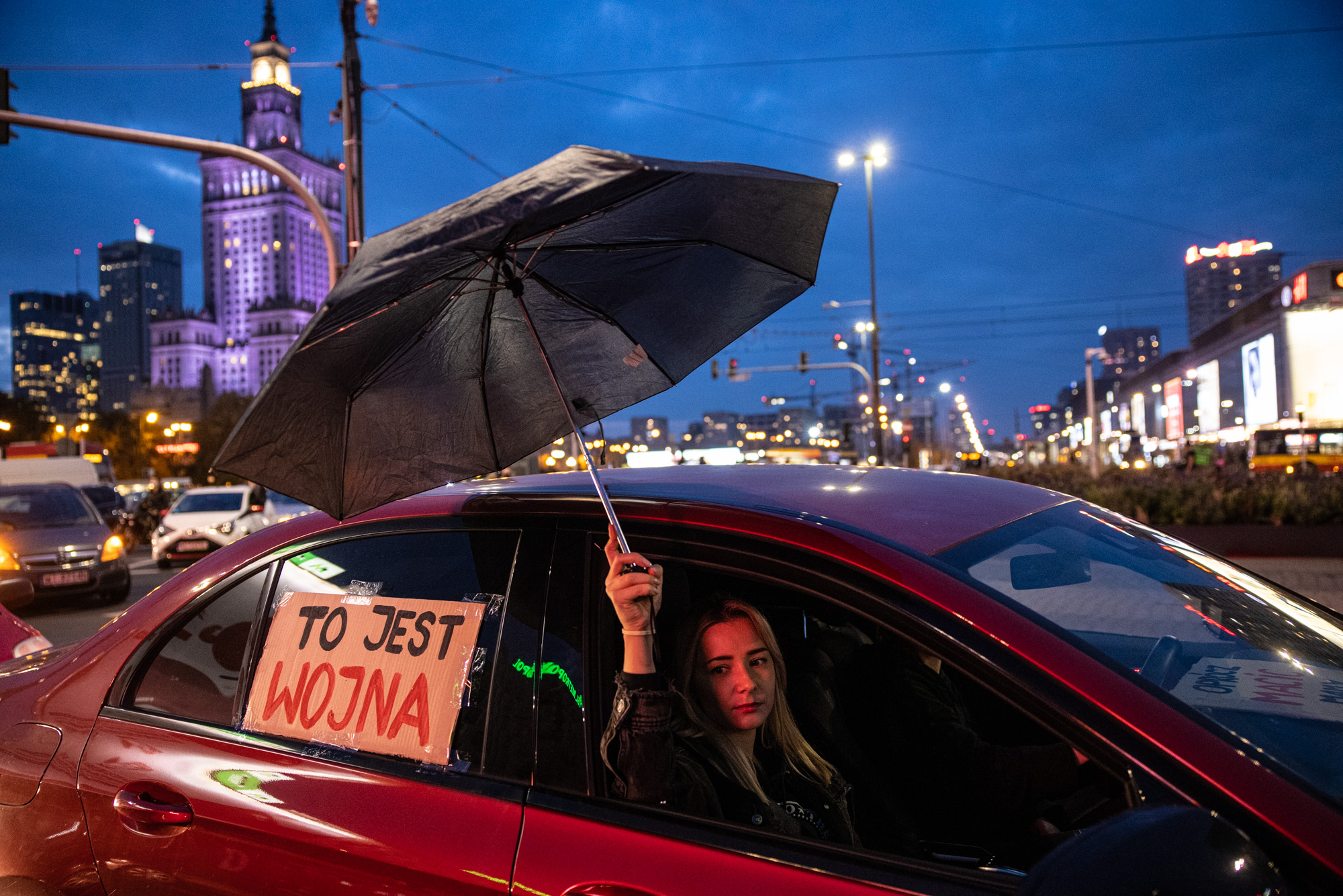 Demonstrace proti protipotratovému zákonu v Polsku