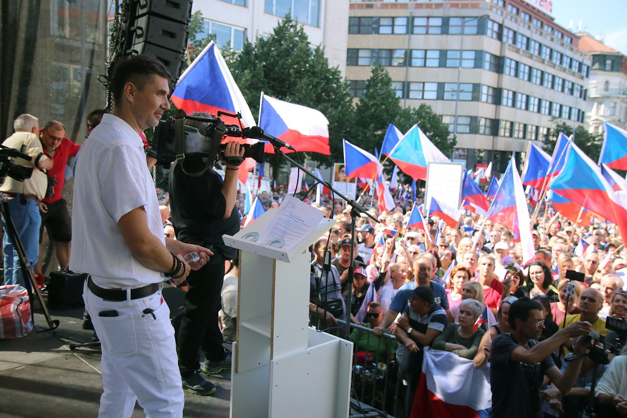 Ladislav Vrabel na Václavském náměstí