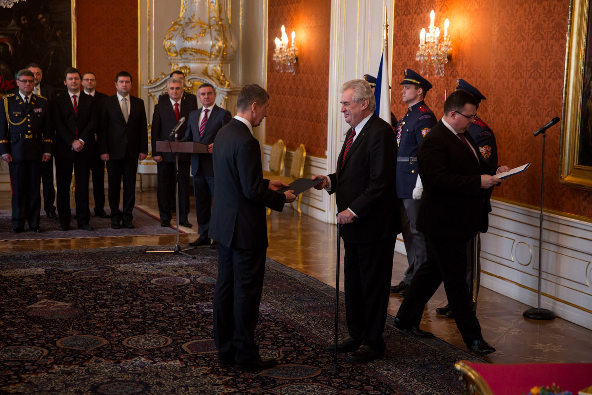 Jmenování nové vlády na Pražském hradě