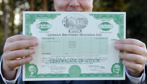 Akcie Lehman Brothers se seriovým číslem 0001