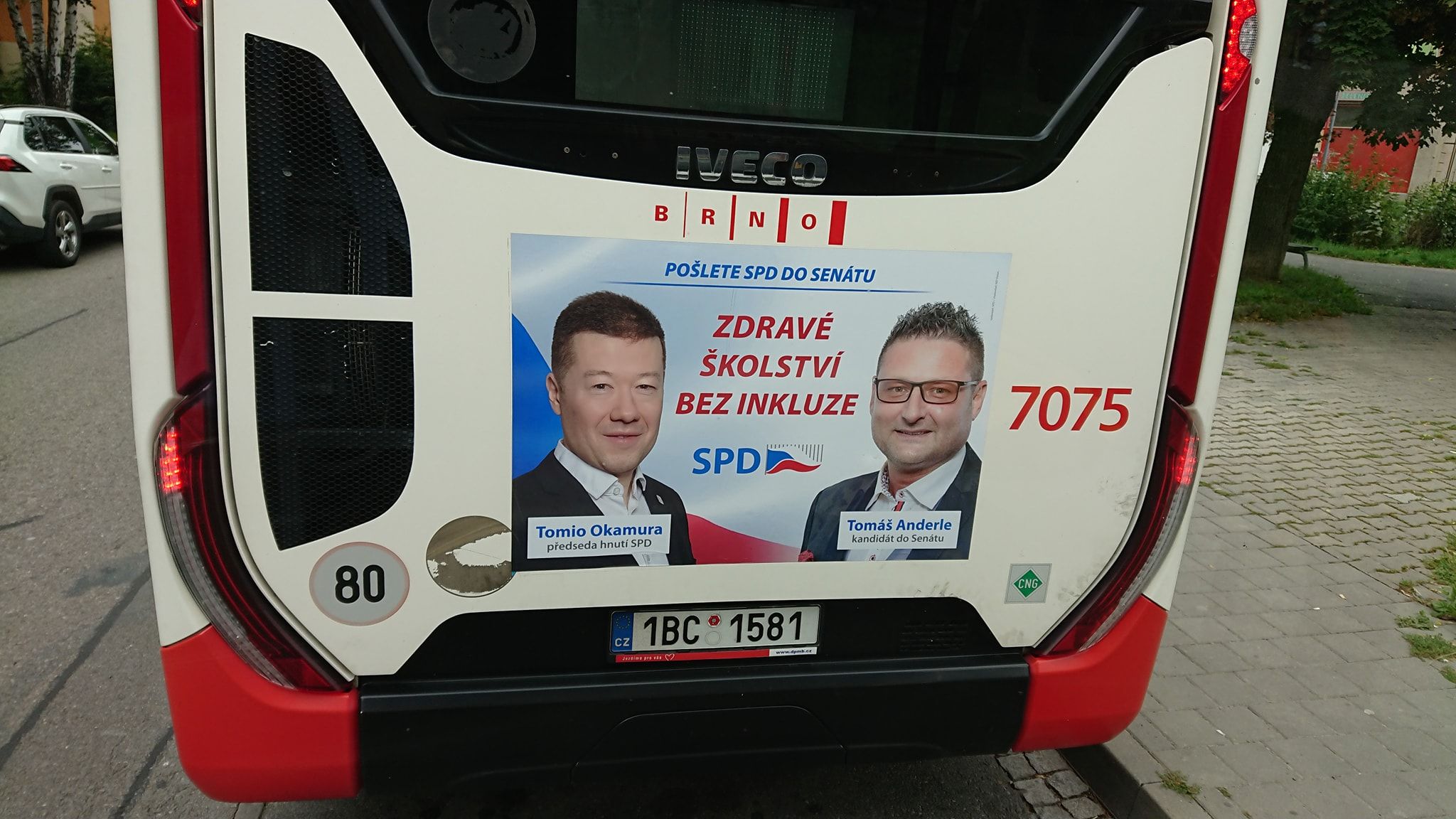 Reklama na brněnském autobusu