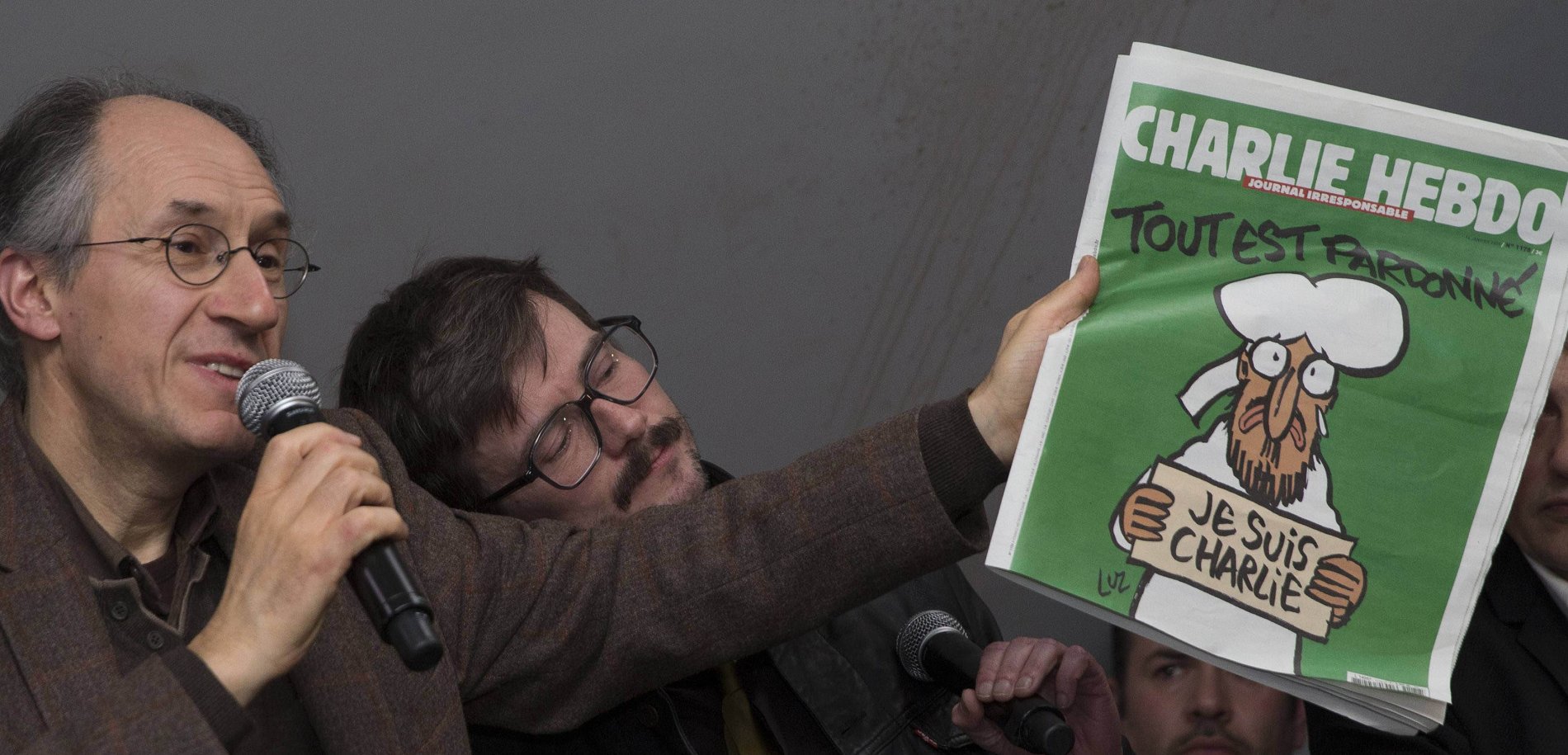 Gérard Biard, nový šéfredaktor francouzského satirického týdeníku Charlie Hebdo.