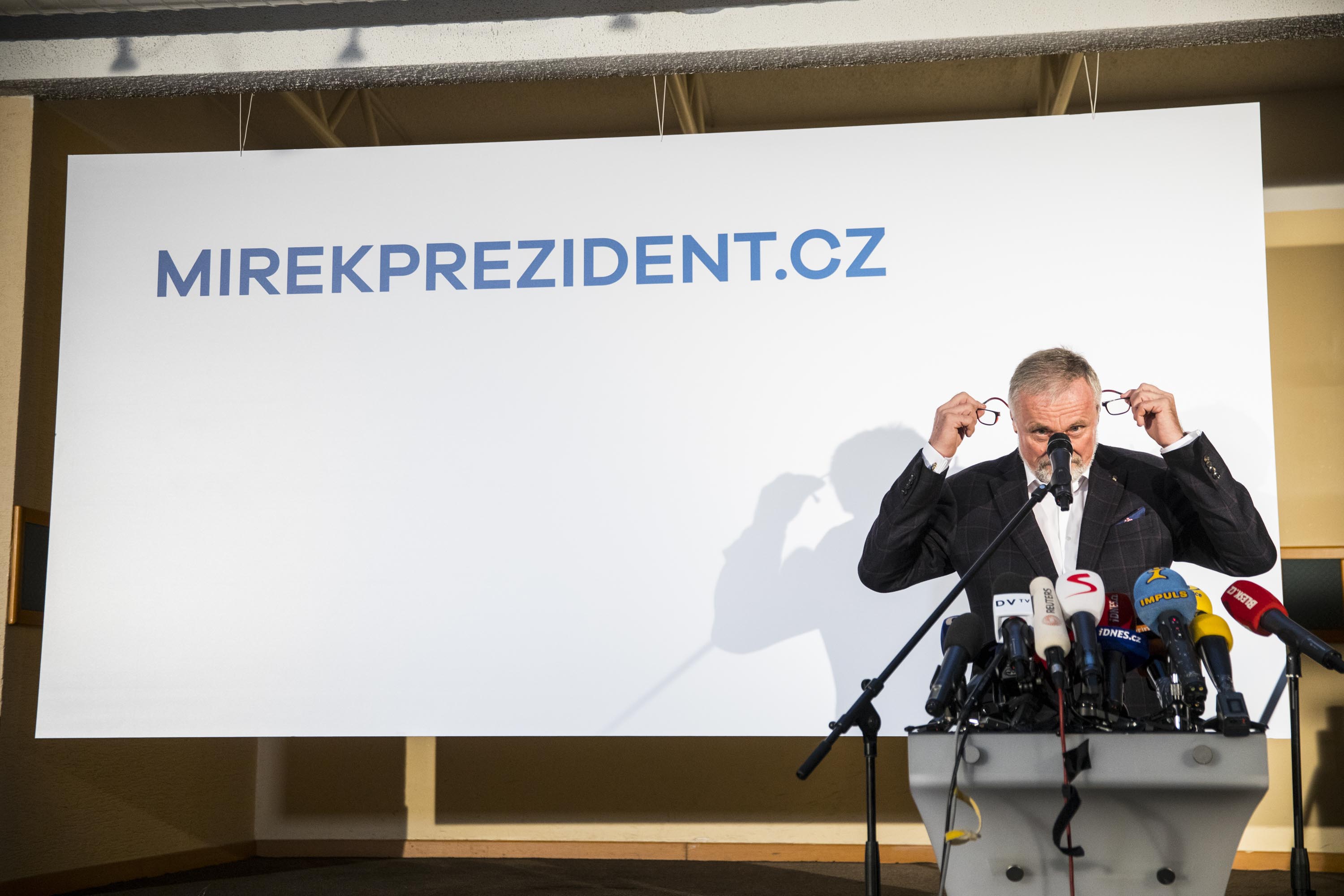 Mirek Topolánek oznamuje kandidaturu na prezidenta, listopad, 2017