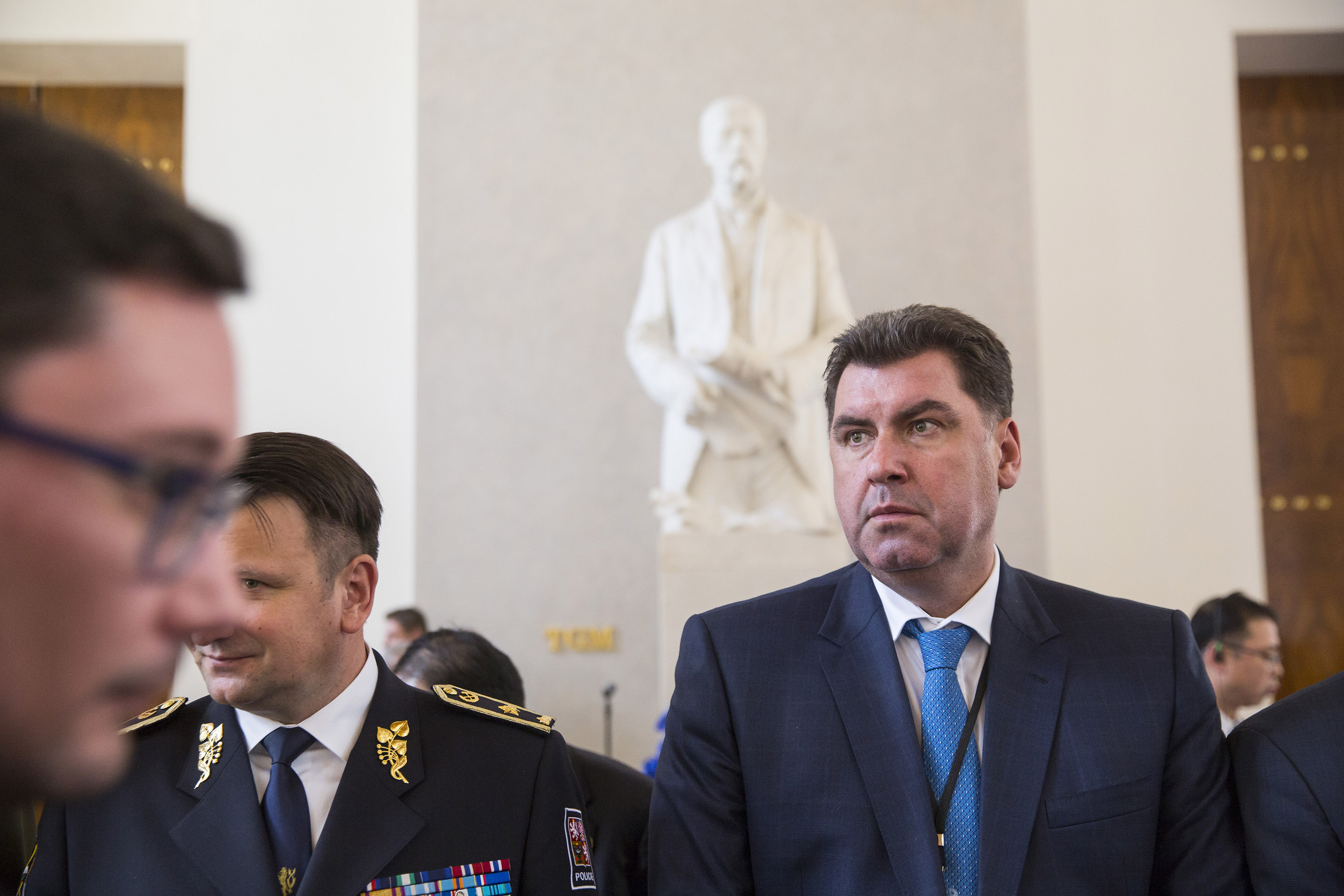 Martin Nejedlý během návštěvy čínského prezidenta na Pražském hradě, březen, 2016