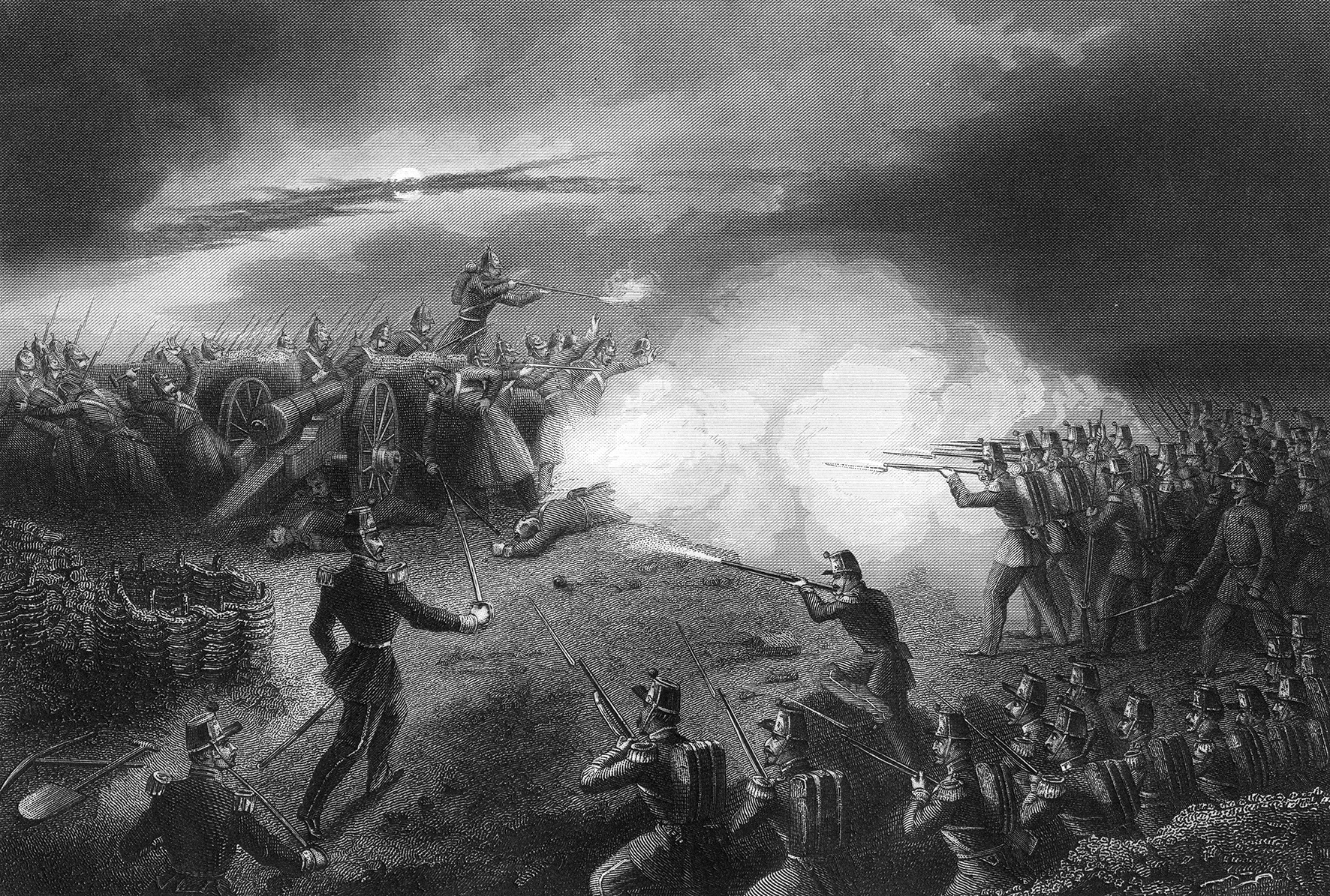 Vytlačit z Krymu. (Ruská vojska prohrávají u Sevastopolu během krymské války, 1855)