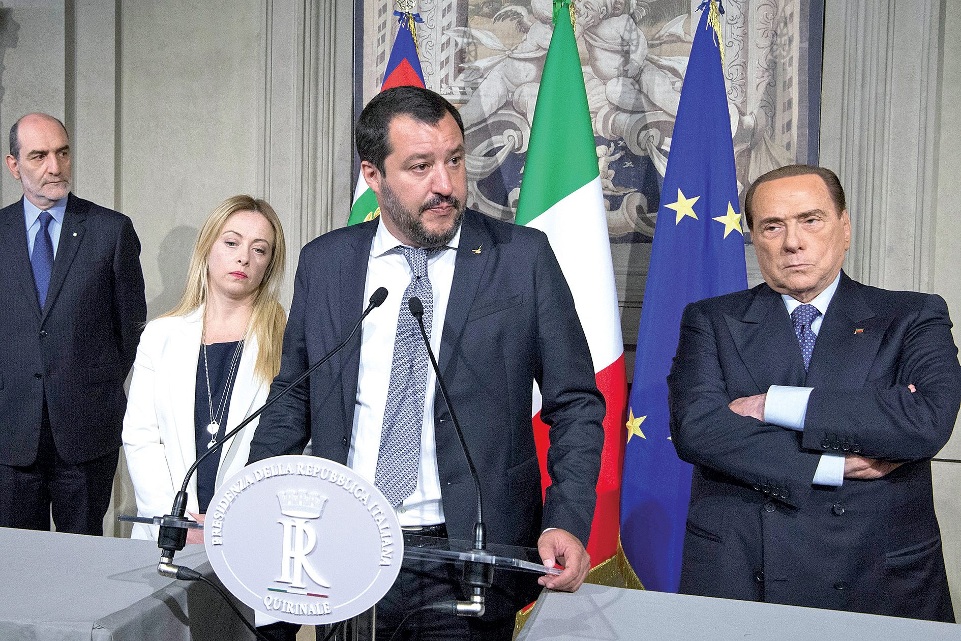 Matteo Salvini a Silvio Berlusconi, 2018