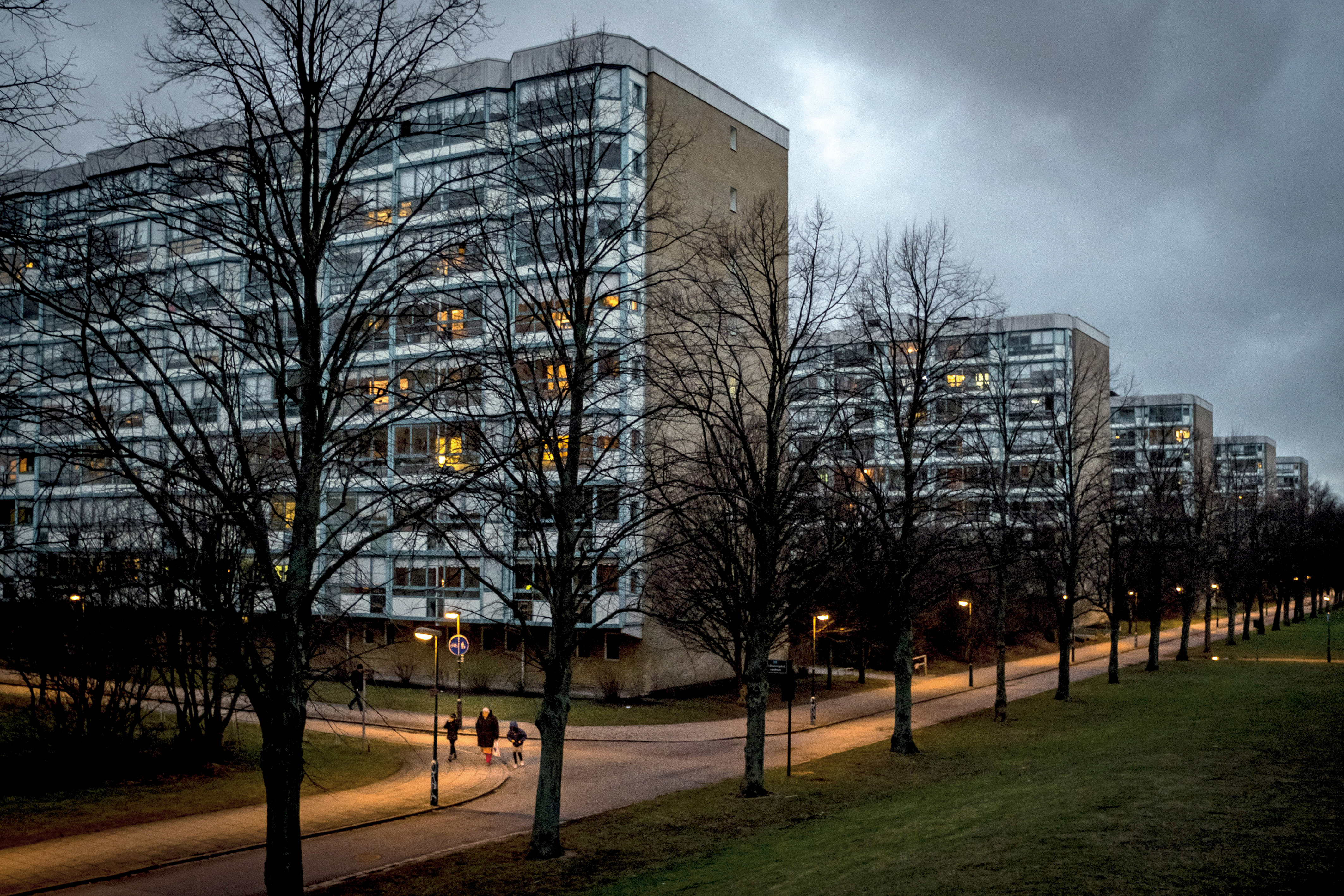 Švédská verze „ghetta“.
(Čtvrť Rosengård v Malmö)