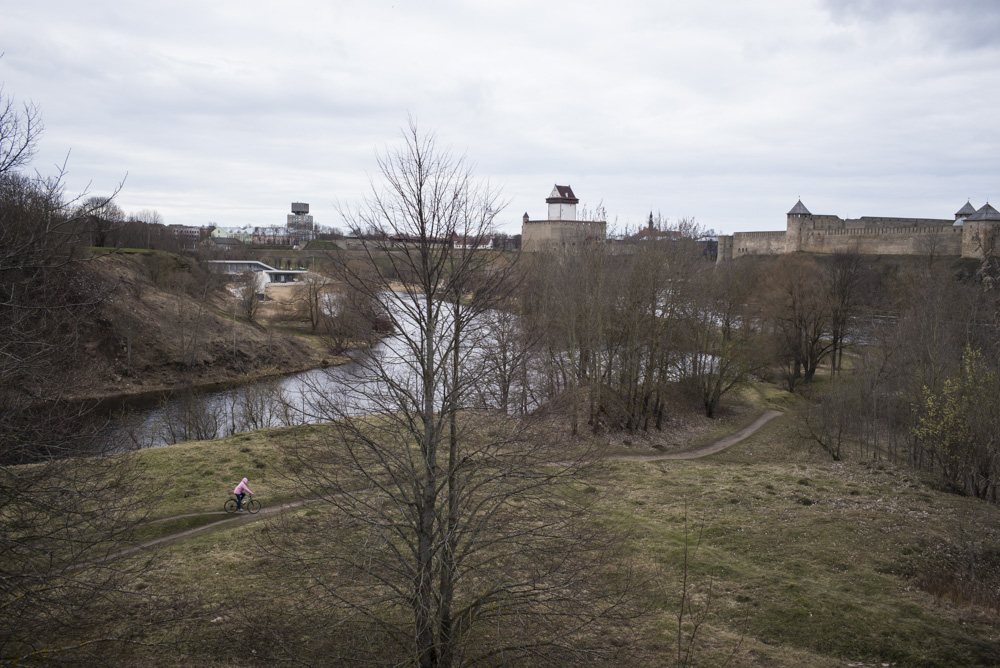Narva, Estonsko, duben, 2015