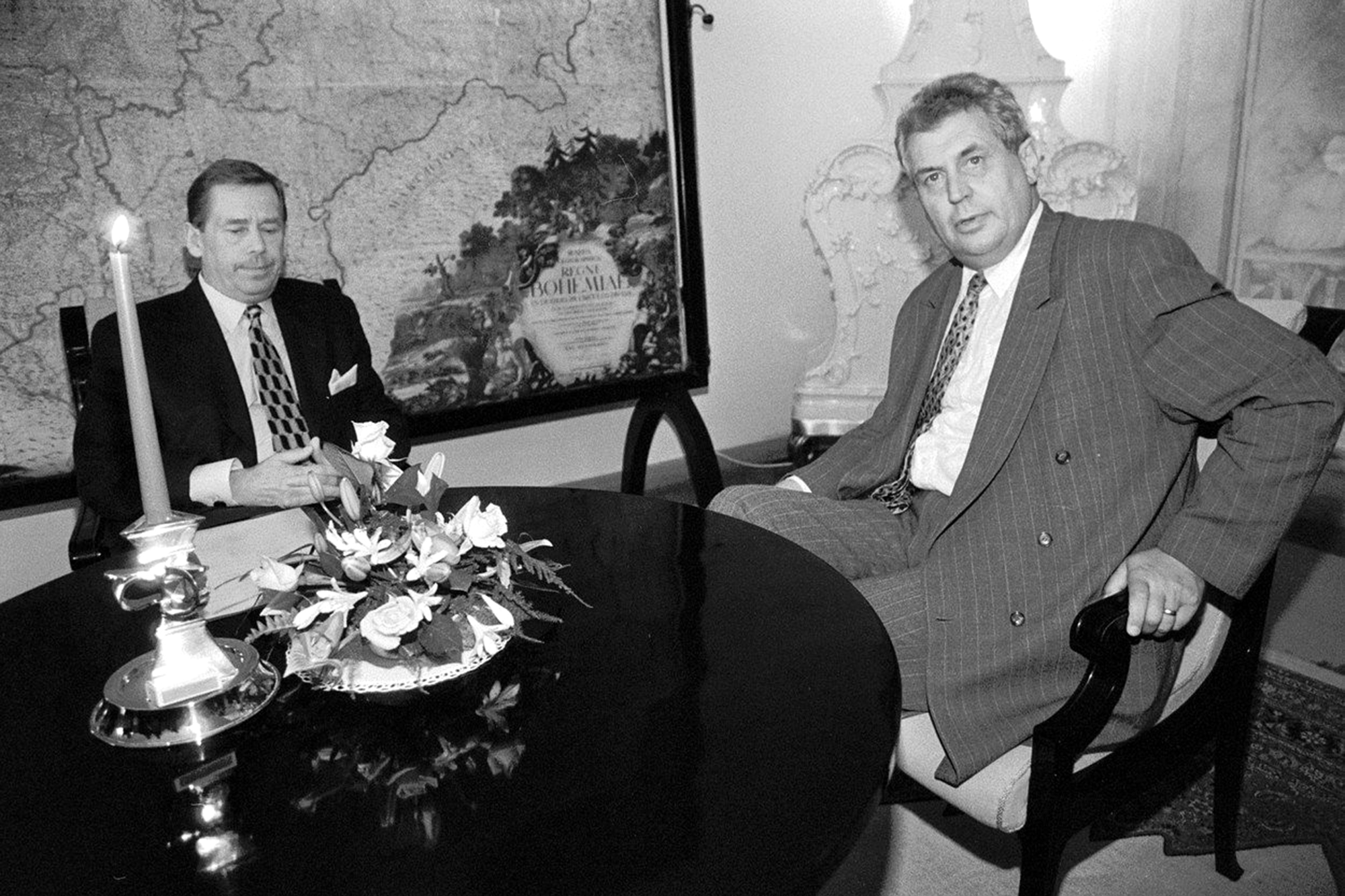 Miloš Zeman u prezidenta Václava Havla, červen 1998