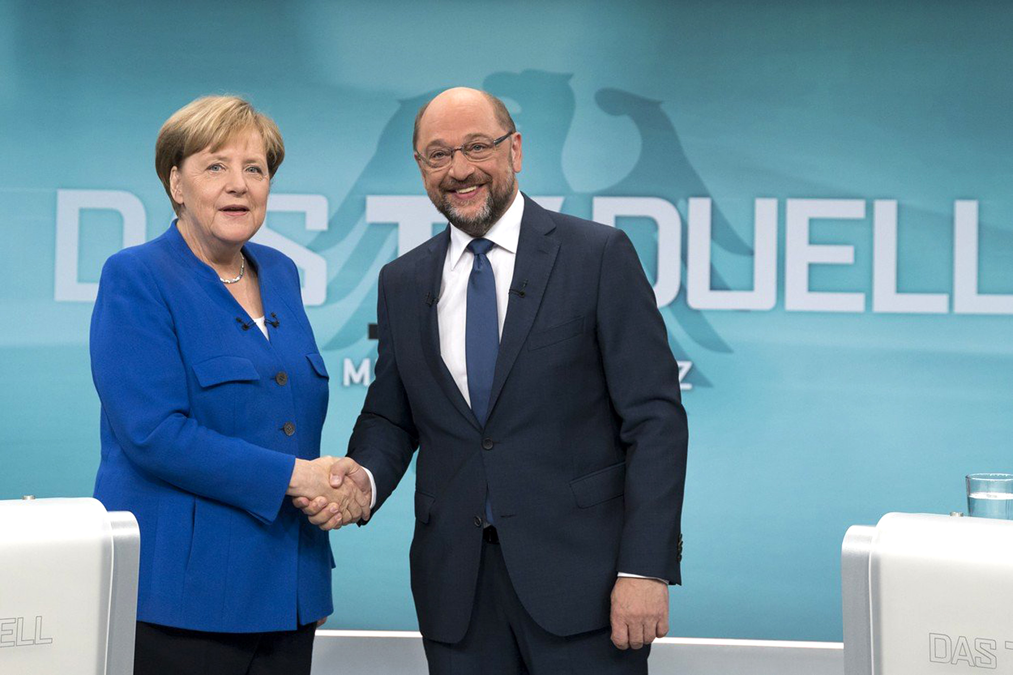 Angela Merkel a Martin Schulz