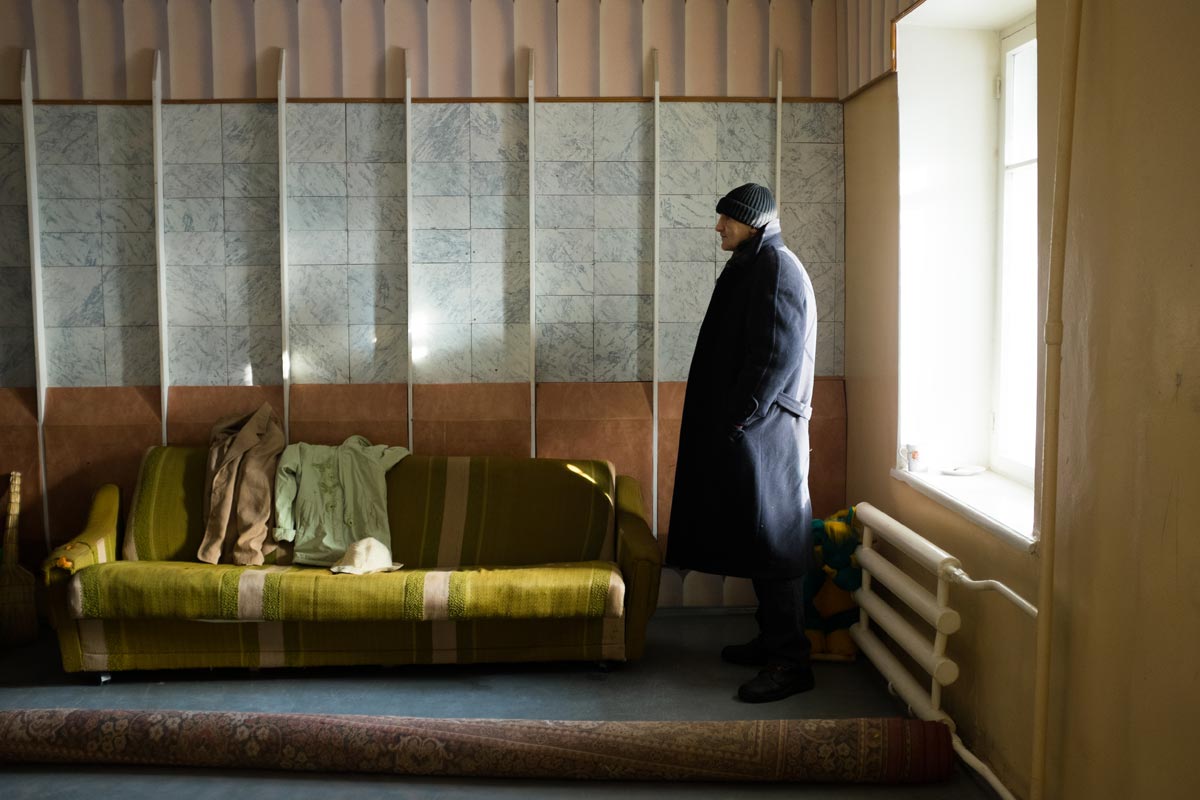 Uprchlická ubytovna, Mariupol.