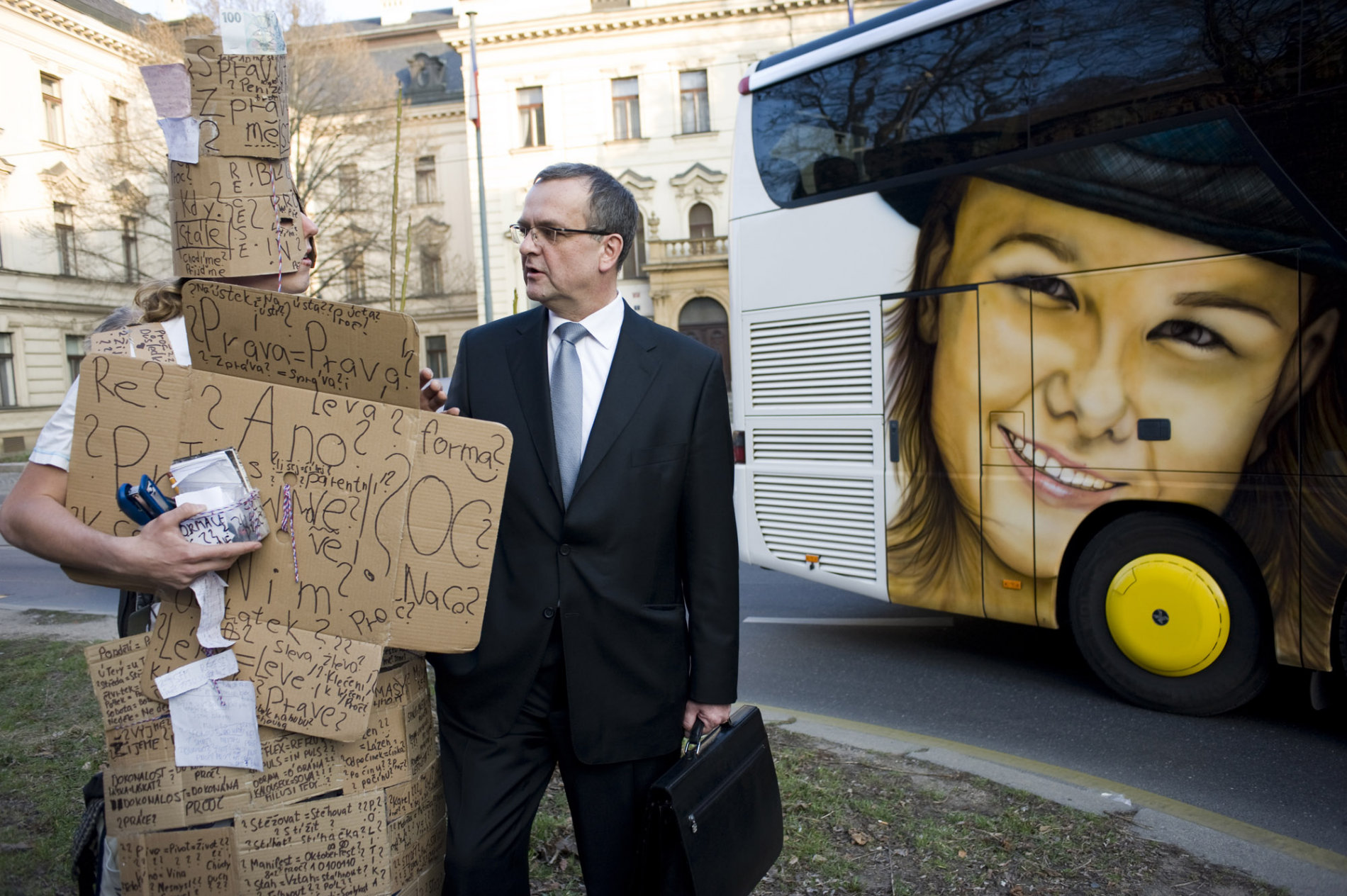 Miroslav Kalousek před jednáním vlády, březen, 2012