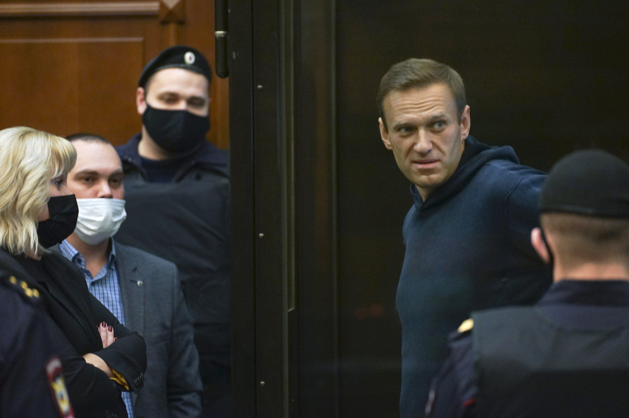 Alexej Navalnyj během soudního líčení
