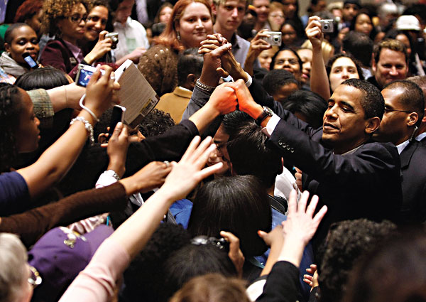 Fotografie: Nebojí se nám říct pravdu. (Barack Obama během kampaně v Pensylvánii.) - Autor: Isifa/Getty Images