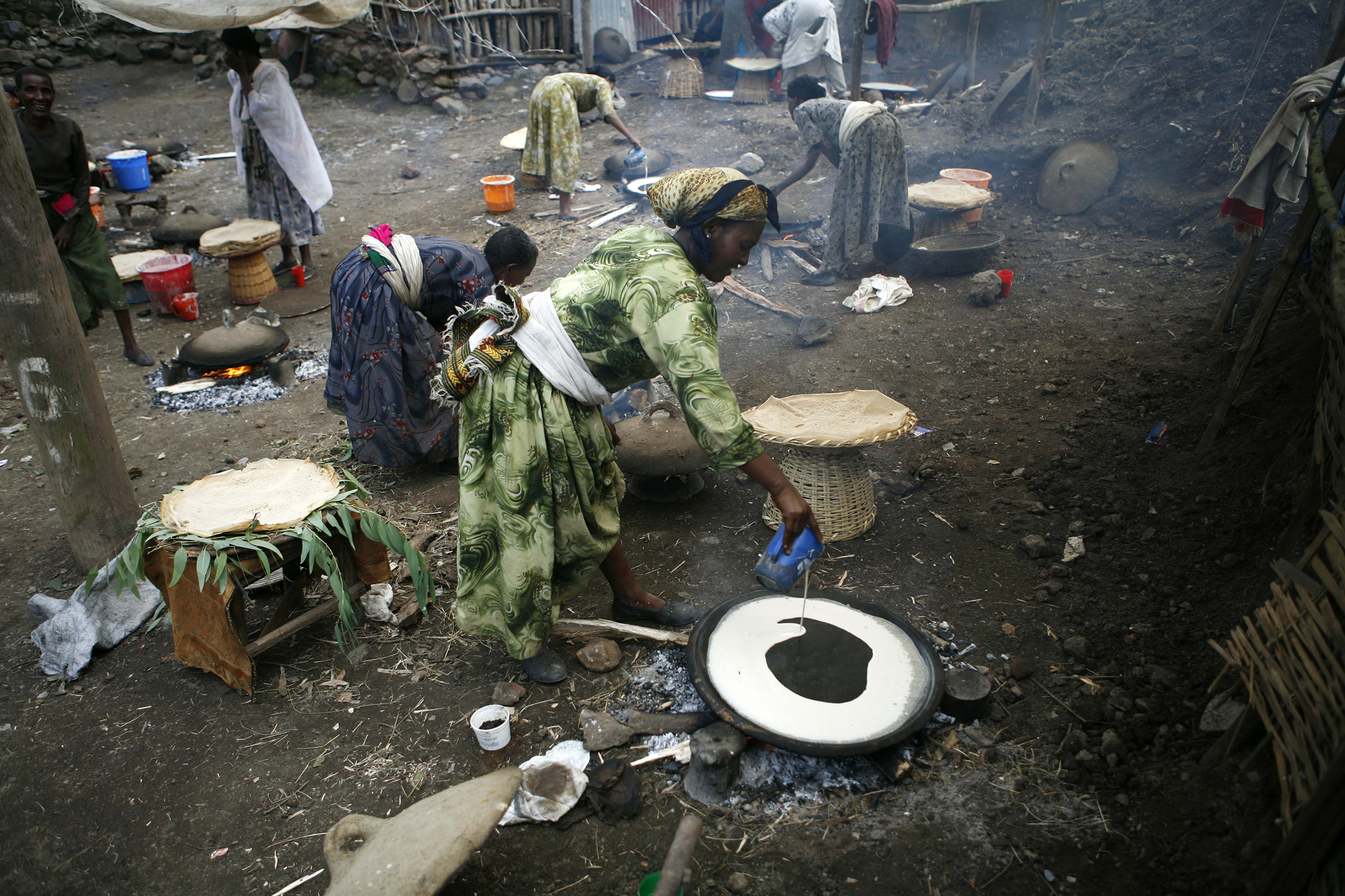 Etiopie - placka injera
