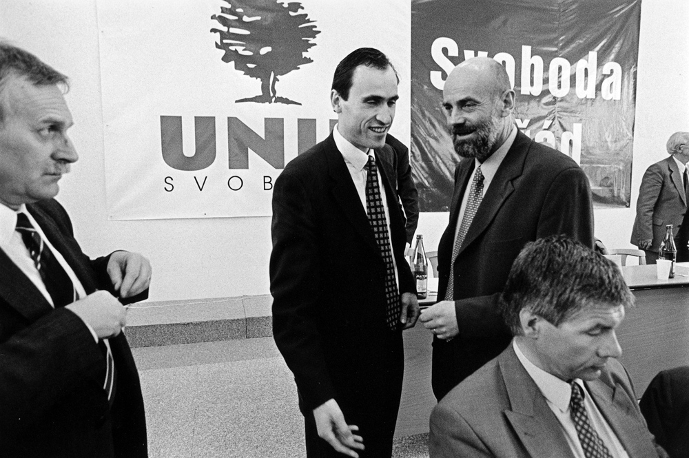 Zakládající členové Unie svobody - Ivan Pilip a Jan Ruml