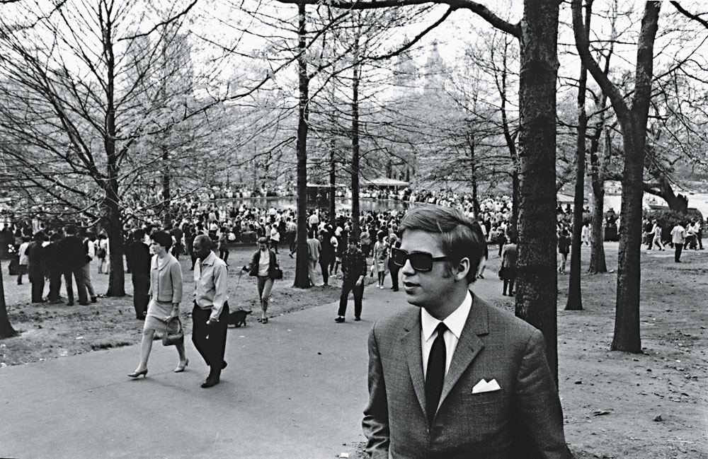 Václav Havel při své jediné návštěvě USA za komunismu. (New York, Central Park, jaro 1968)