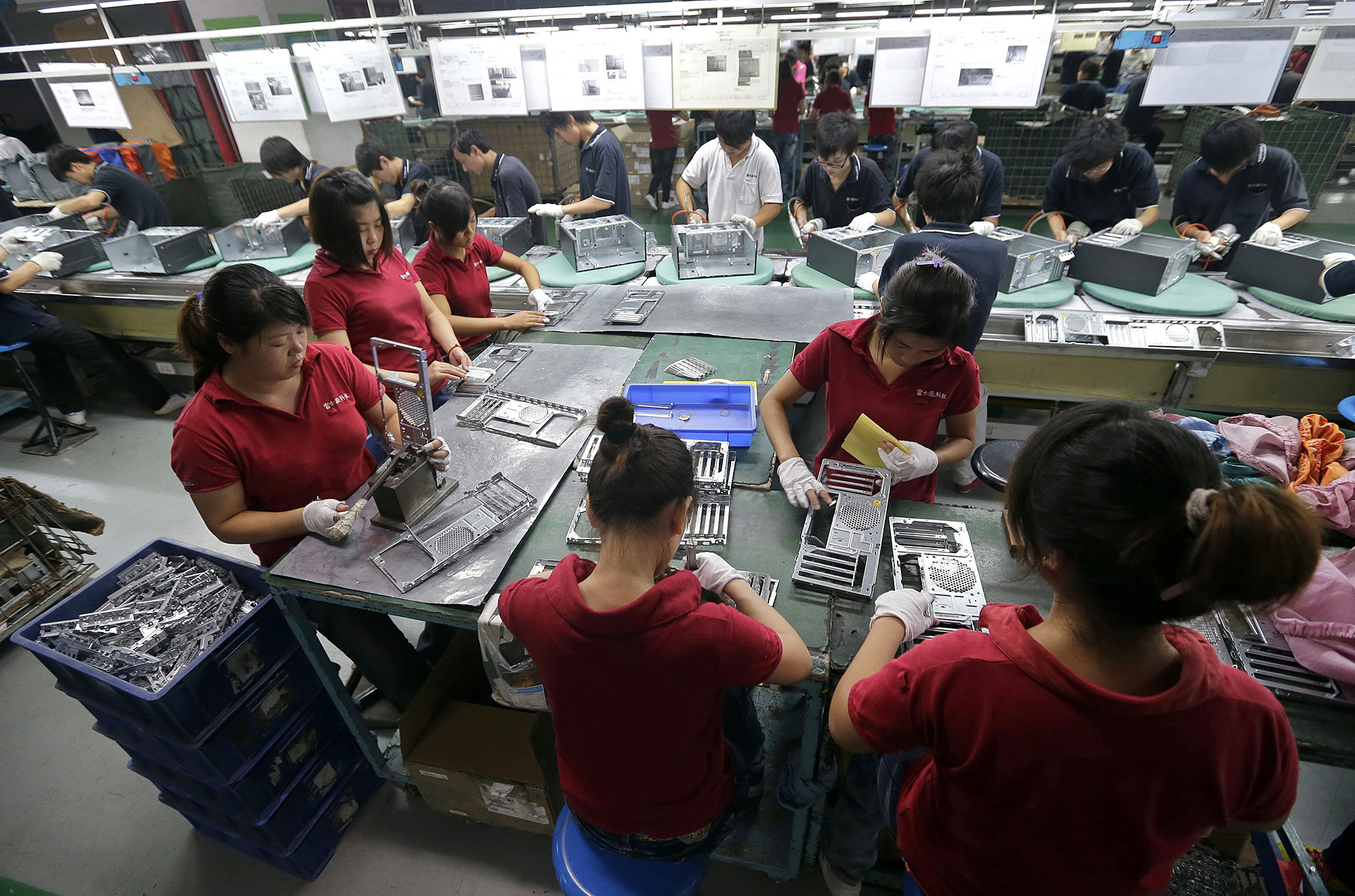 Továrna Foxconn v čínském Wu-chanu