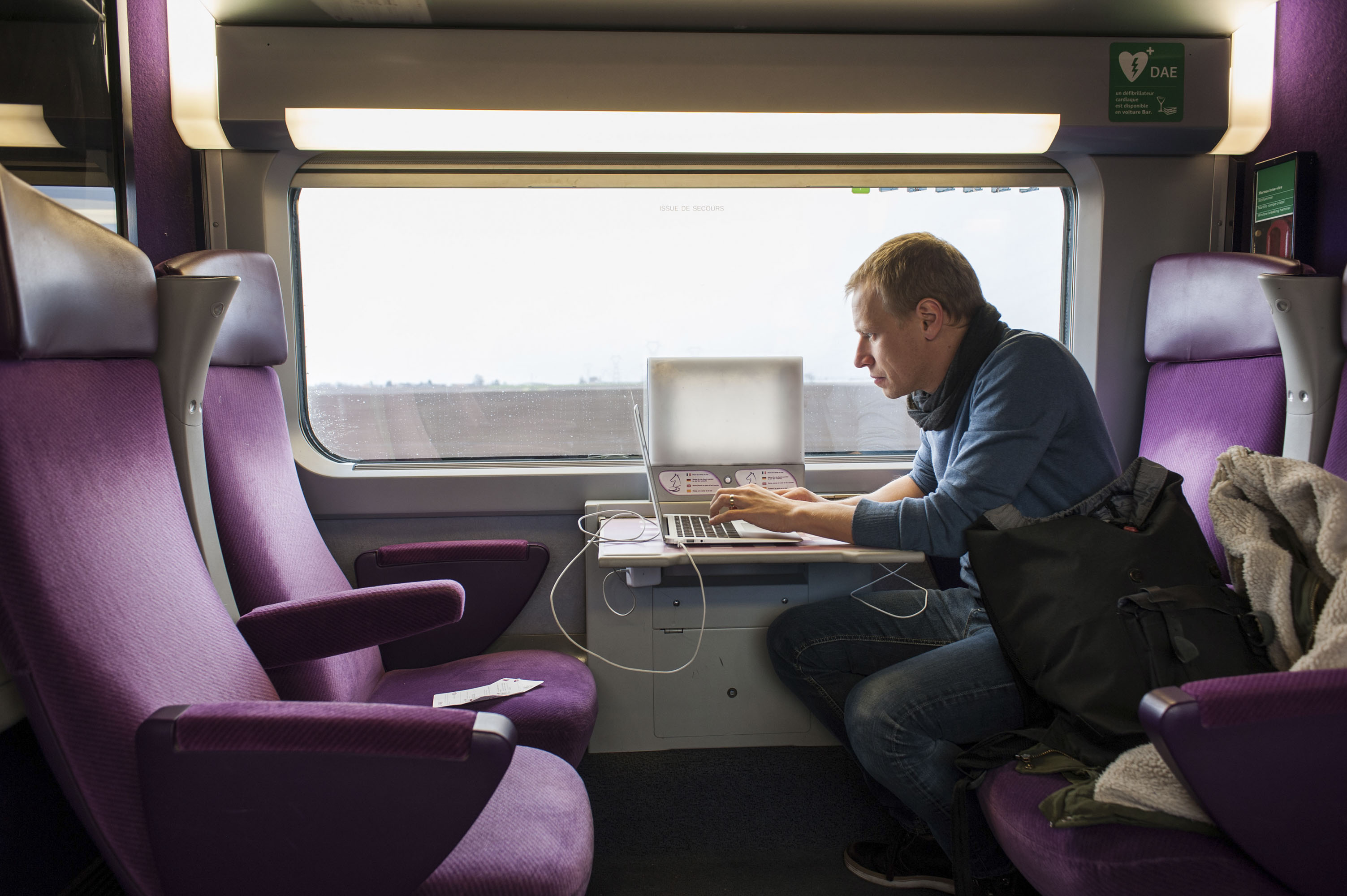 Jiří Nádoba v TGV, prosinec 2017