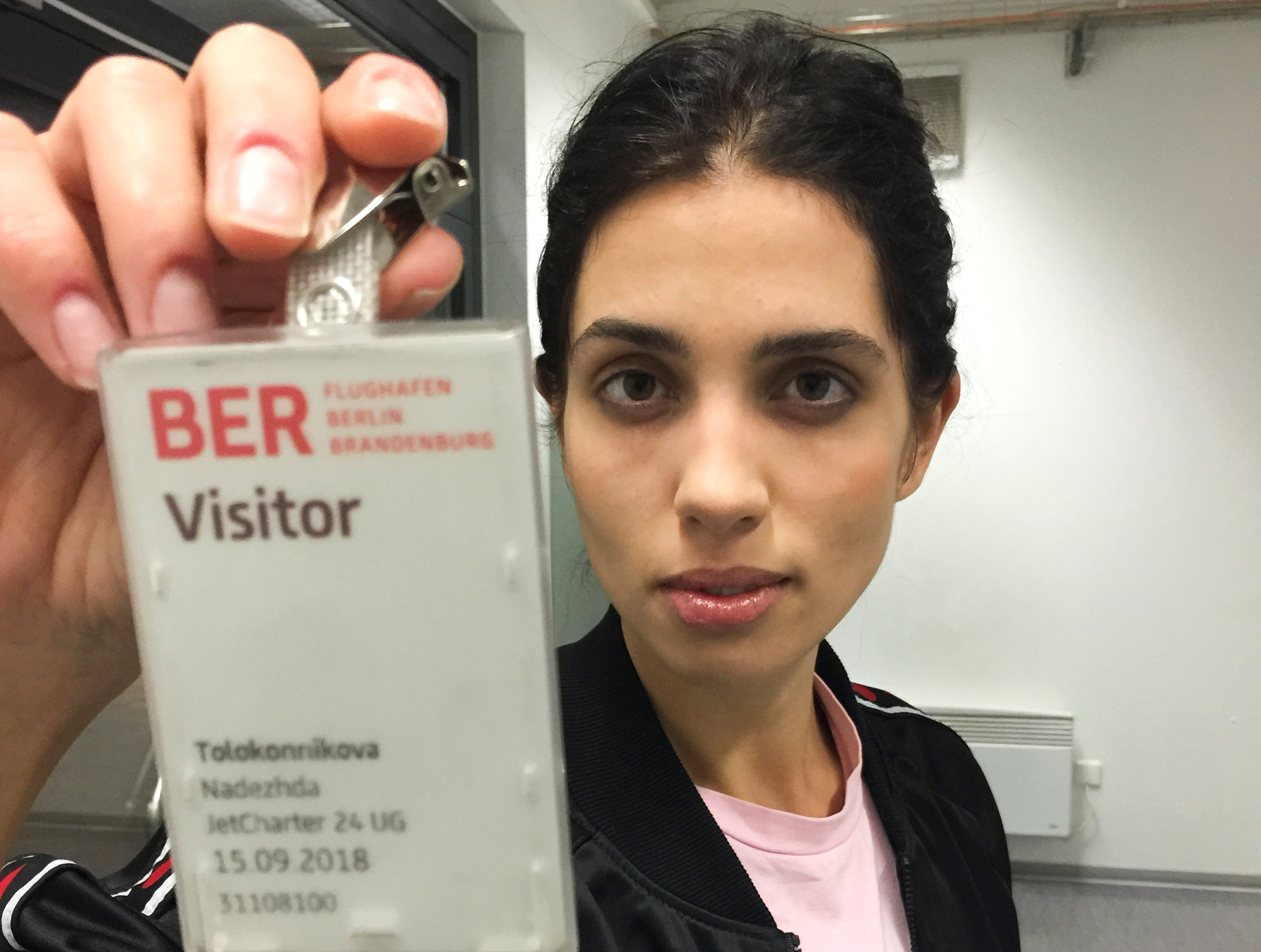 Členka Pussy Riot  Naděžda Tolokonnikova v Berlíně