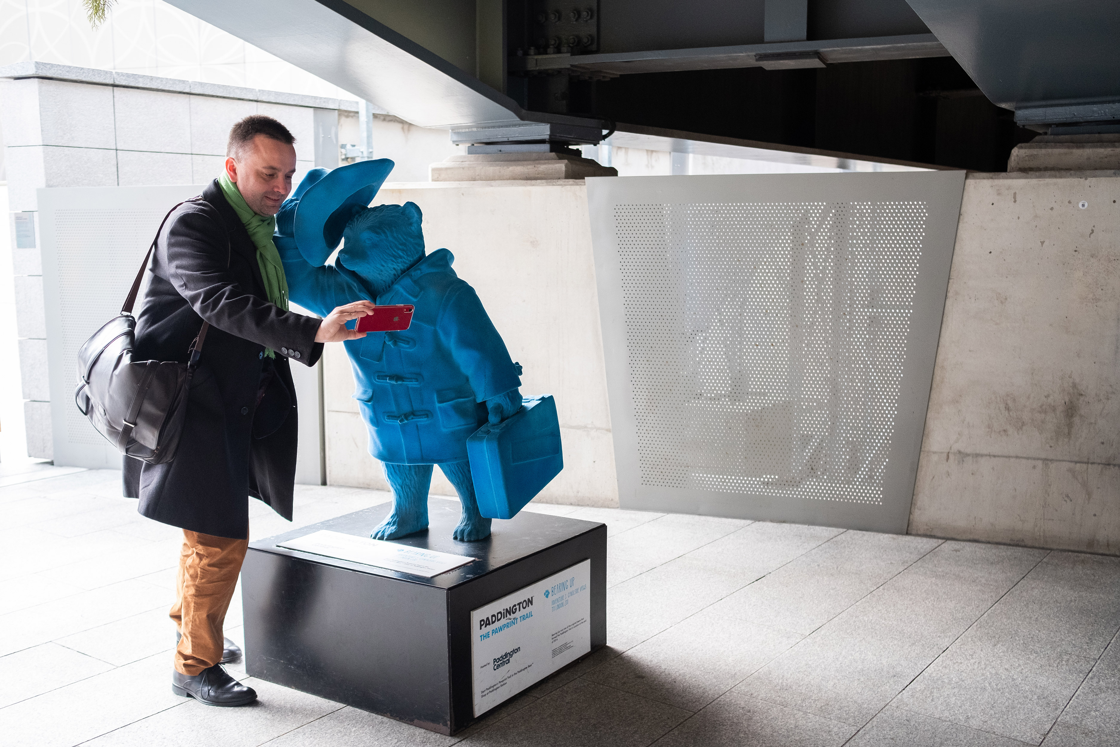 Ondřej Kundra na nádraží Paddington v Londýně, duben 2019