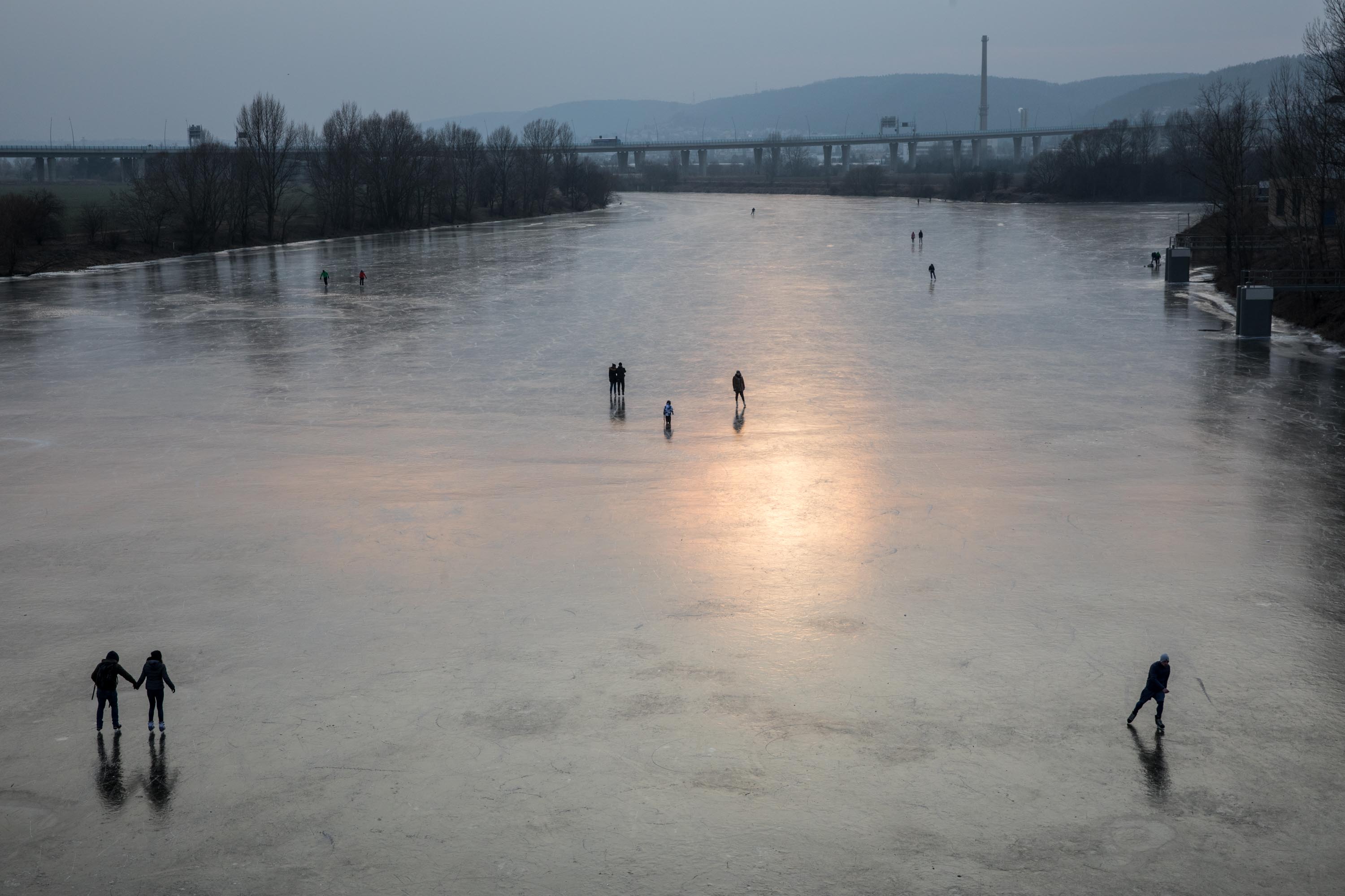 Zamrzlá Berounka, březen 2018