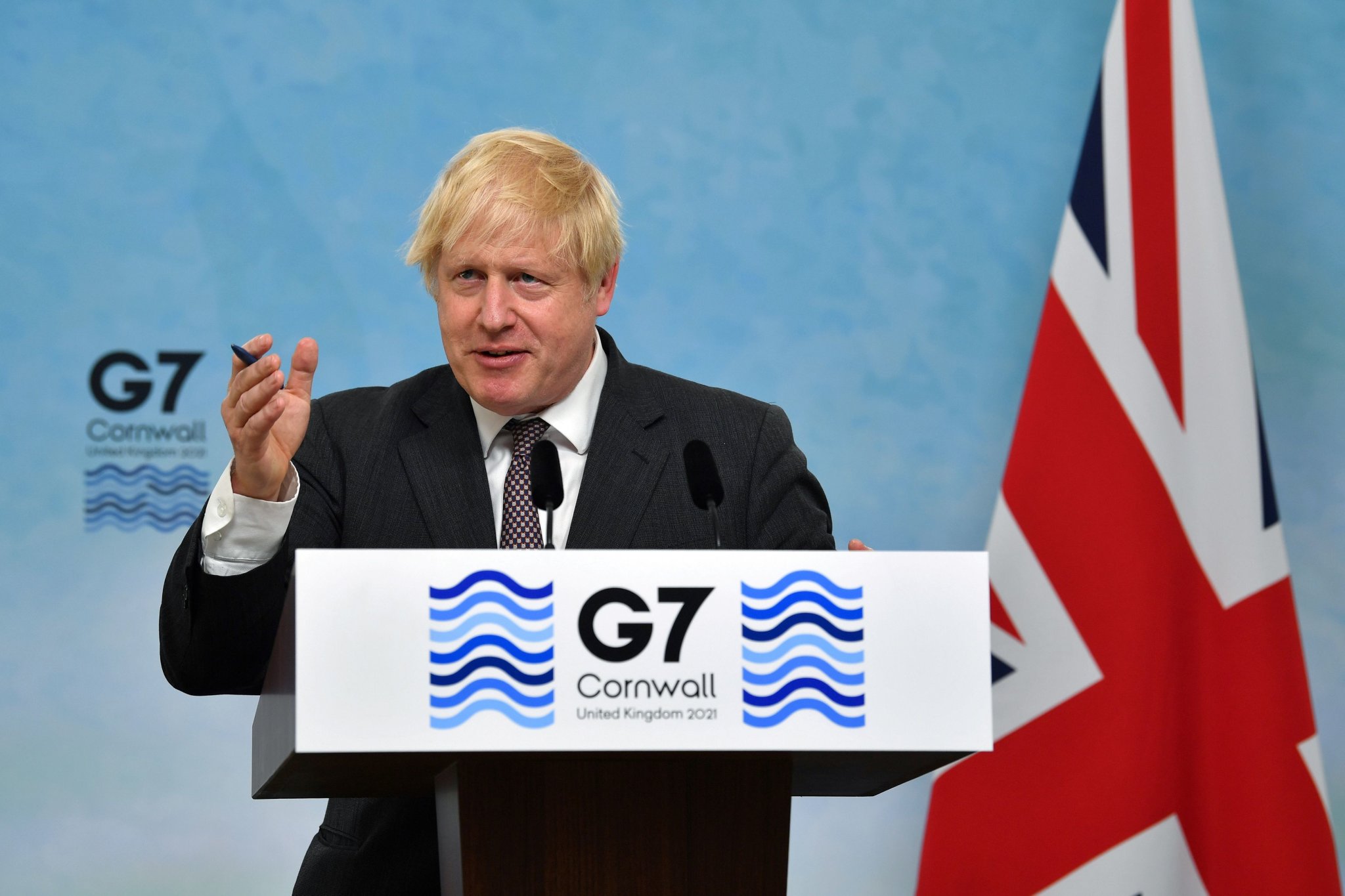 Boris Johnson na summitu G7