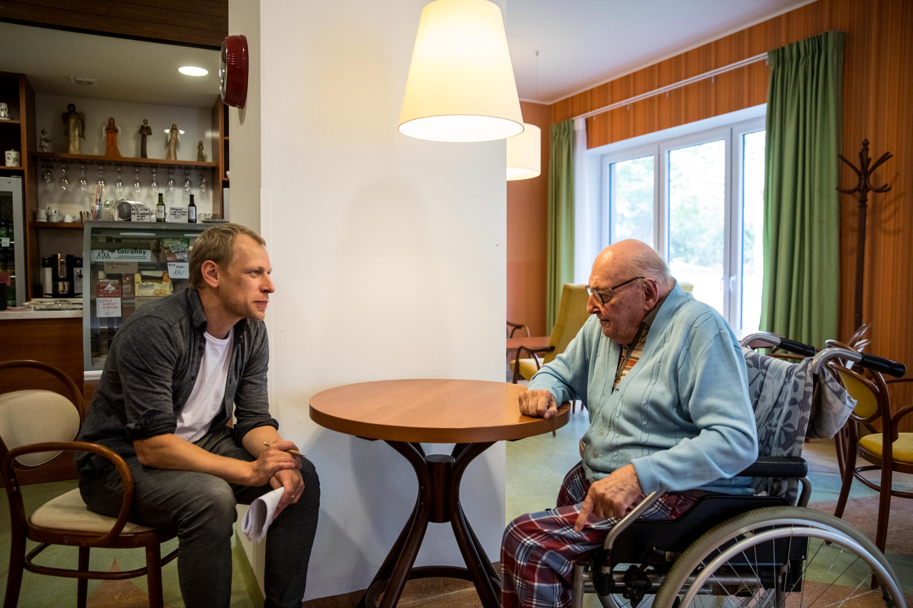 jiří Nádoba v domově důchodců, září 2018