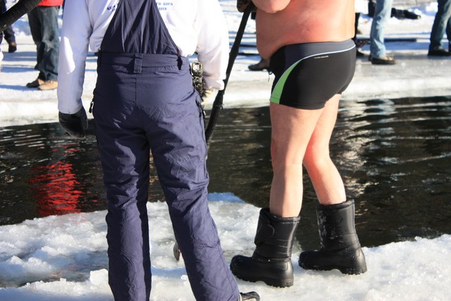 Cold Plunge for the Homeless in Moscow
