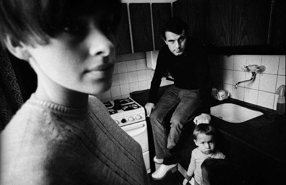 Věra Křesadlová s reřisérem Milošem Formanem, Praha 1965